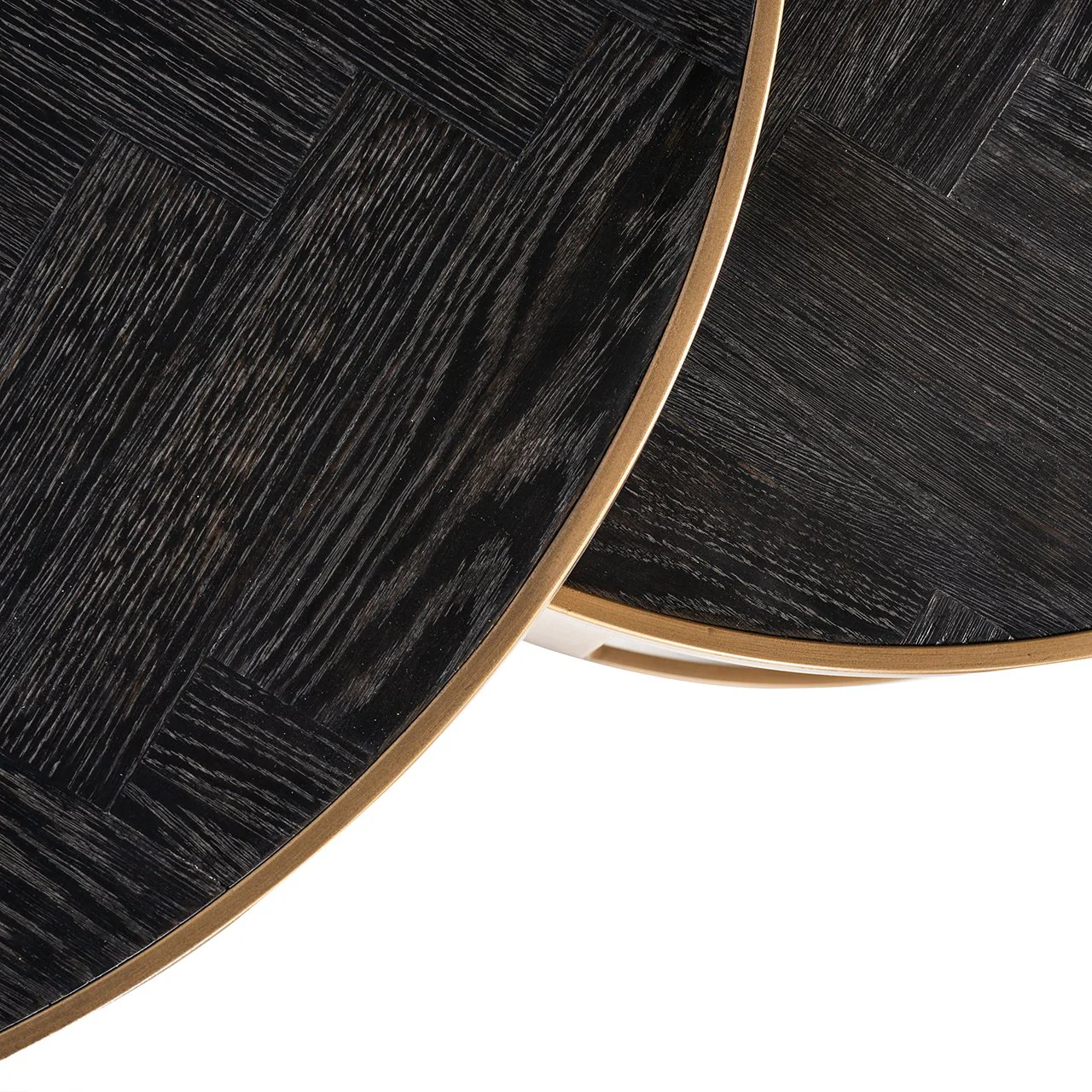 Couchtisch Blackbone brass set von 2 (Black rustic) - Image 4