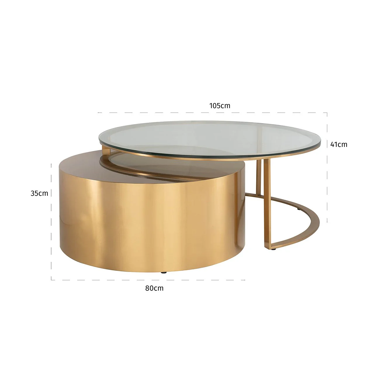 Couchtisch Orlan set of 2 (Gold) - Image 2