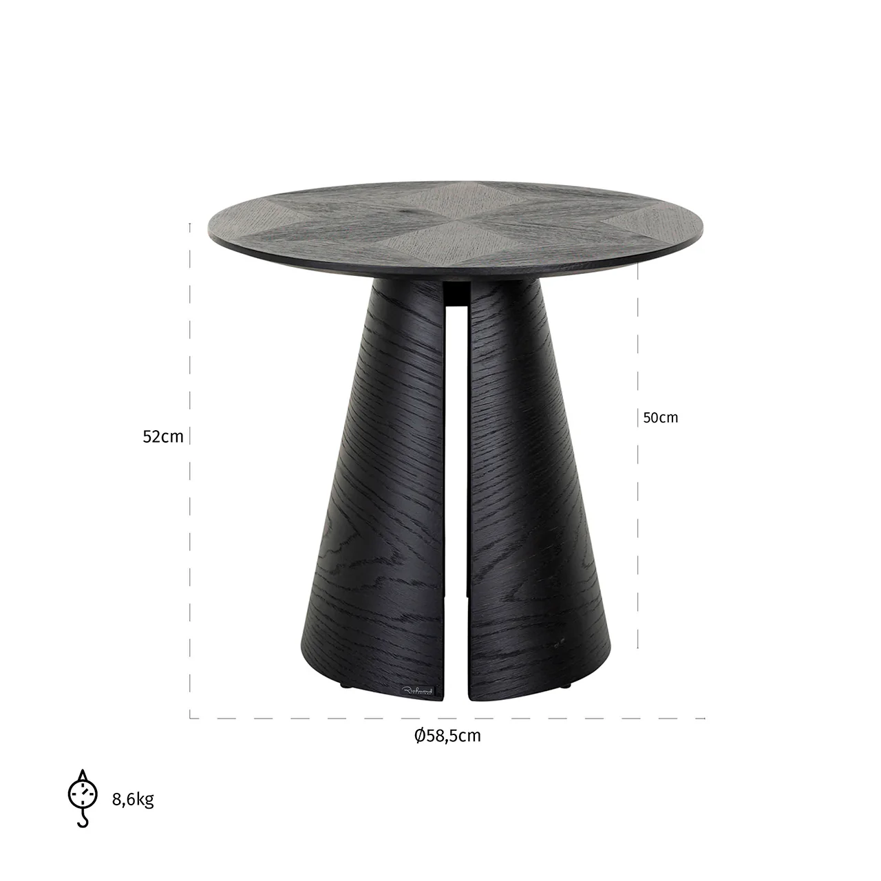 Ecktisch Blax 585Ø (Black) - Image 4
