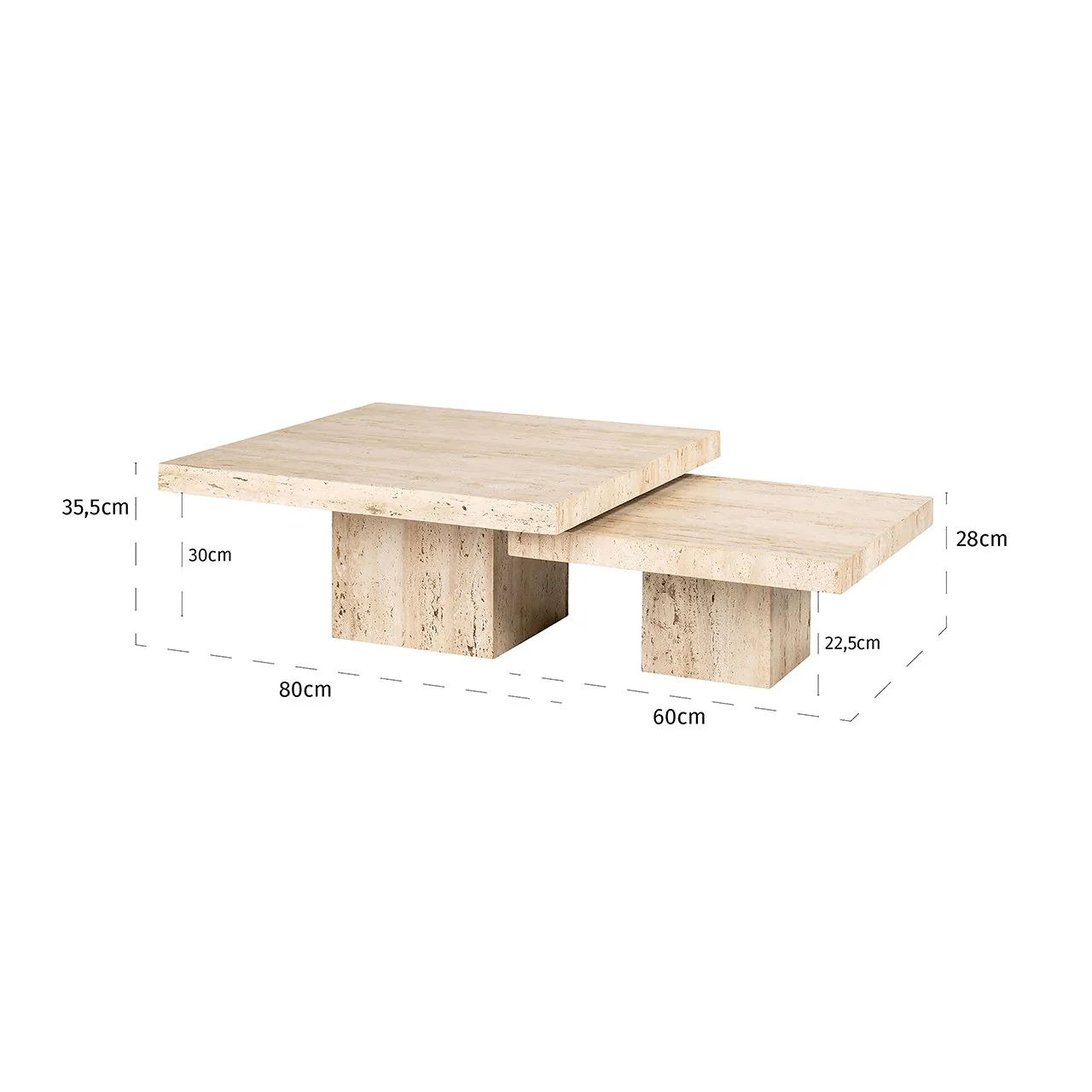 La Cantera Couchtisch quadratische Set von 2 - Image 5