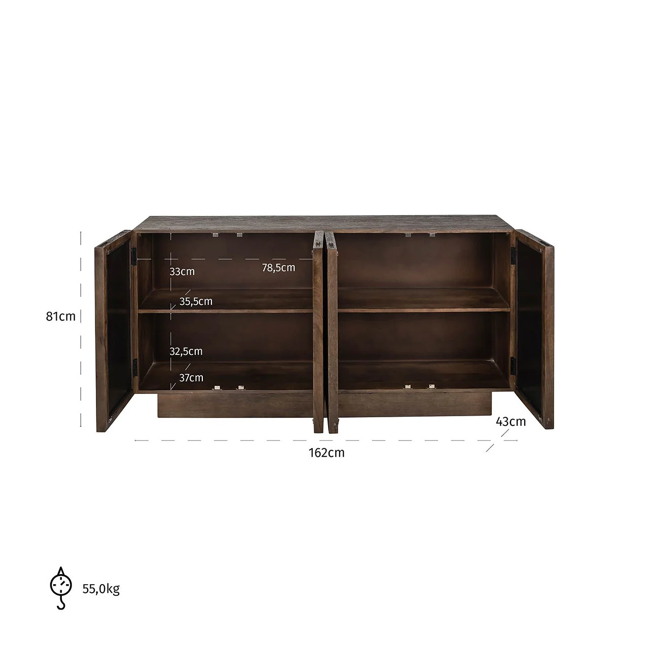 Sideboard Bryant 4 Türen (Brown) - Image 4