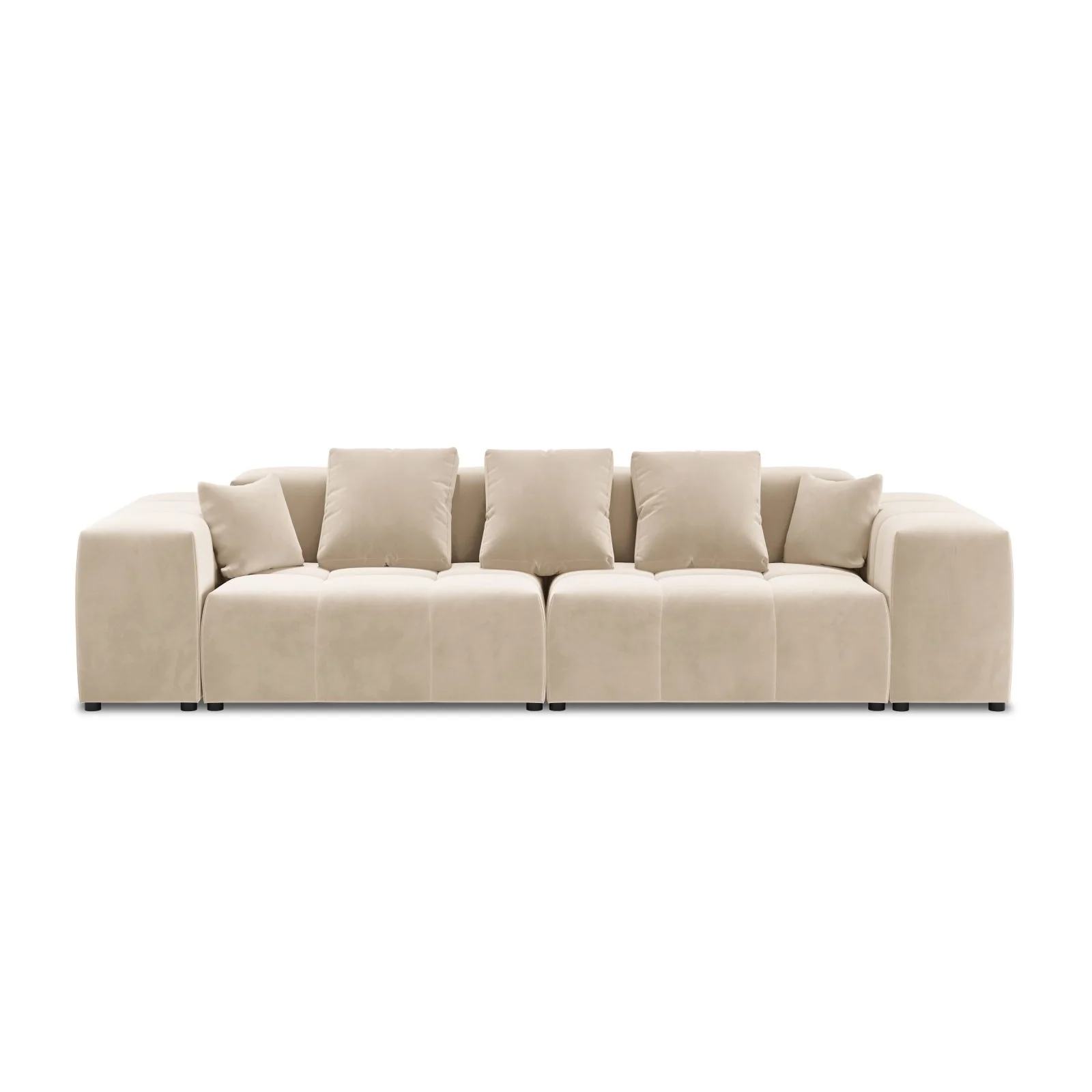 Rome 3-Sitzer Sofa aus Samt oder Strukturstoff, 320x120x75 cm