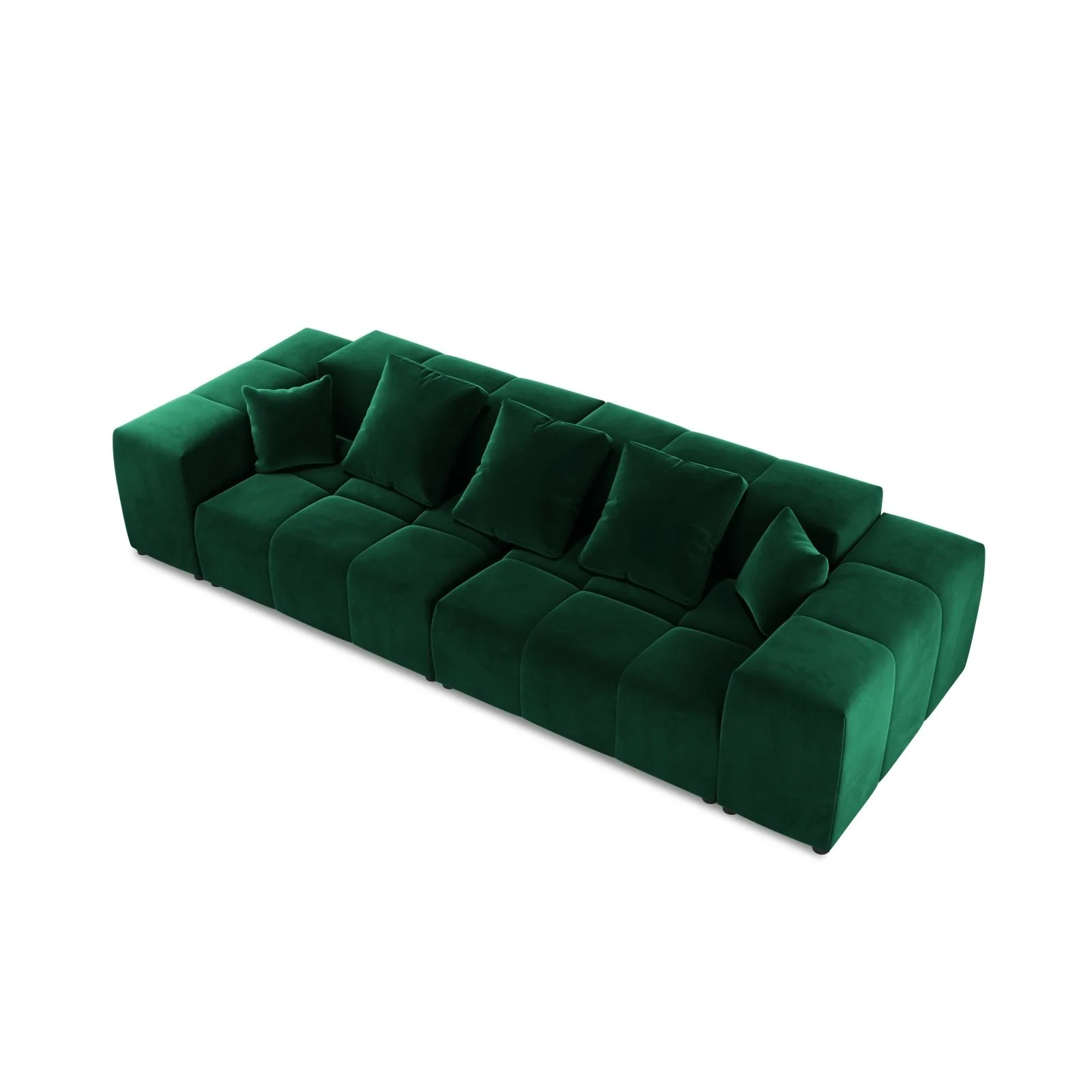 Rome 3-Sitzer Sofa aus Samt oder Strukturstoff, 320x120x75 cm - Image 16