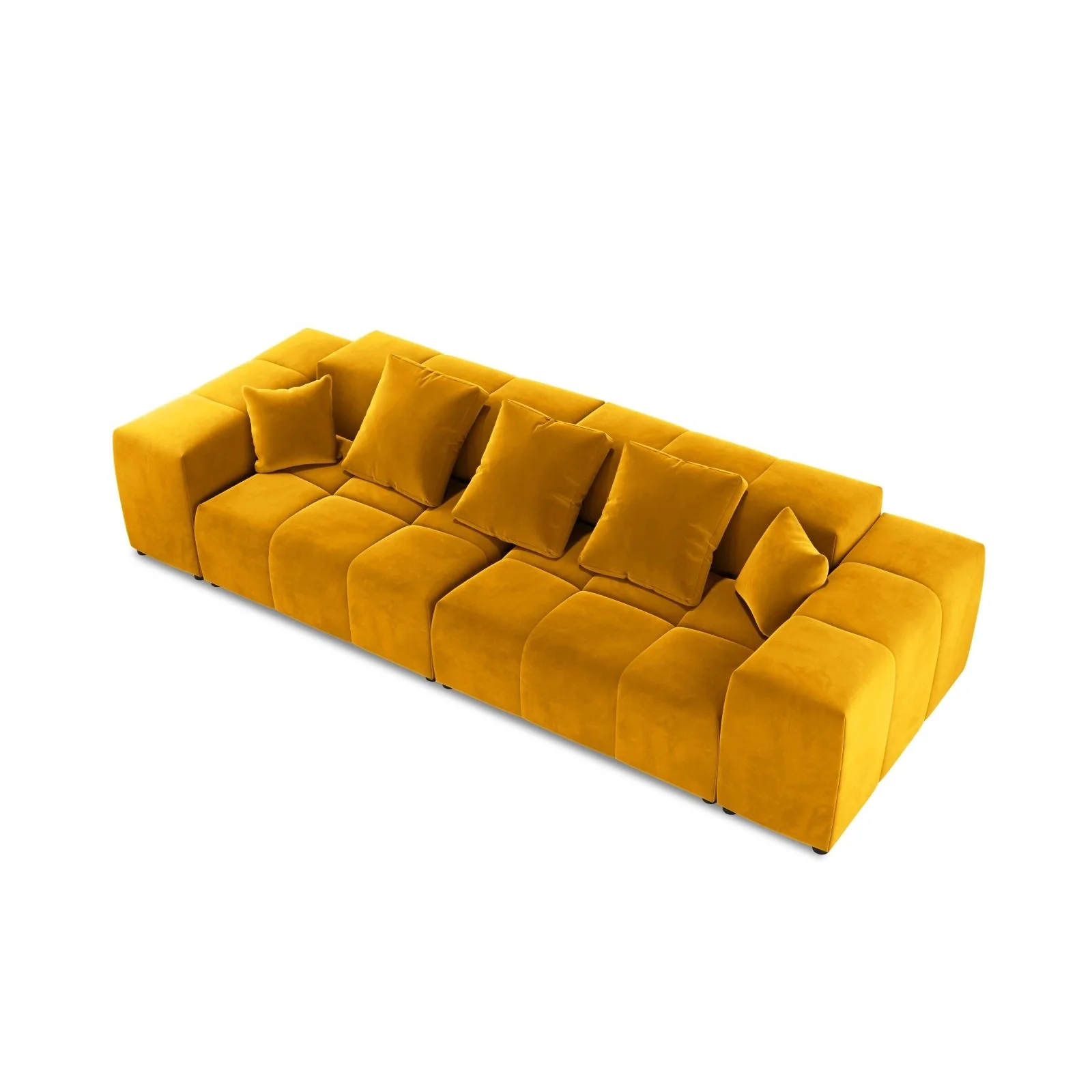 Rome 3-Sitzer Sofa aus Samt oder Strukturstoff, 320x120x75 cm - Image 22