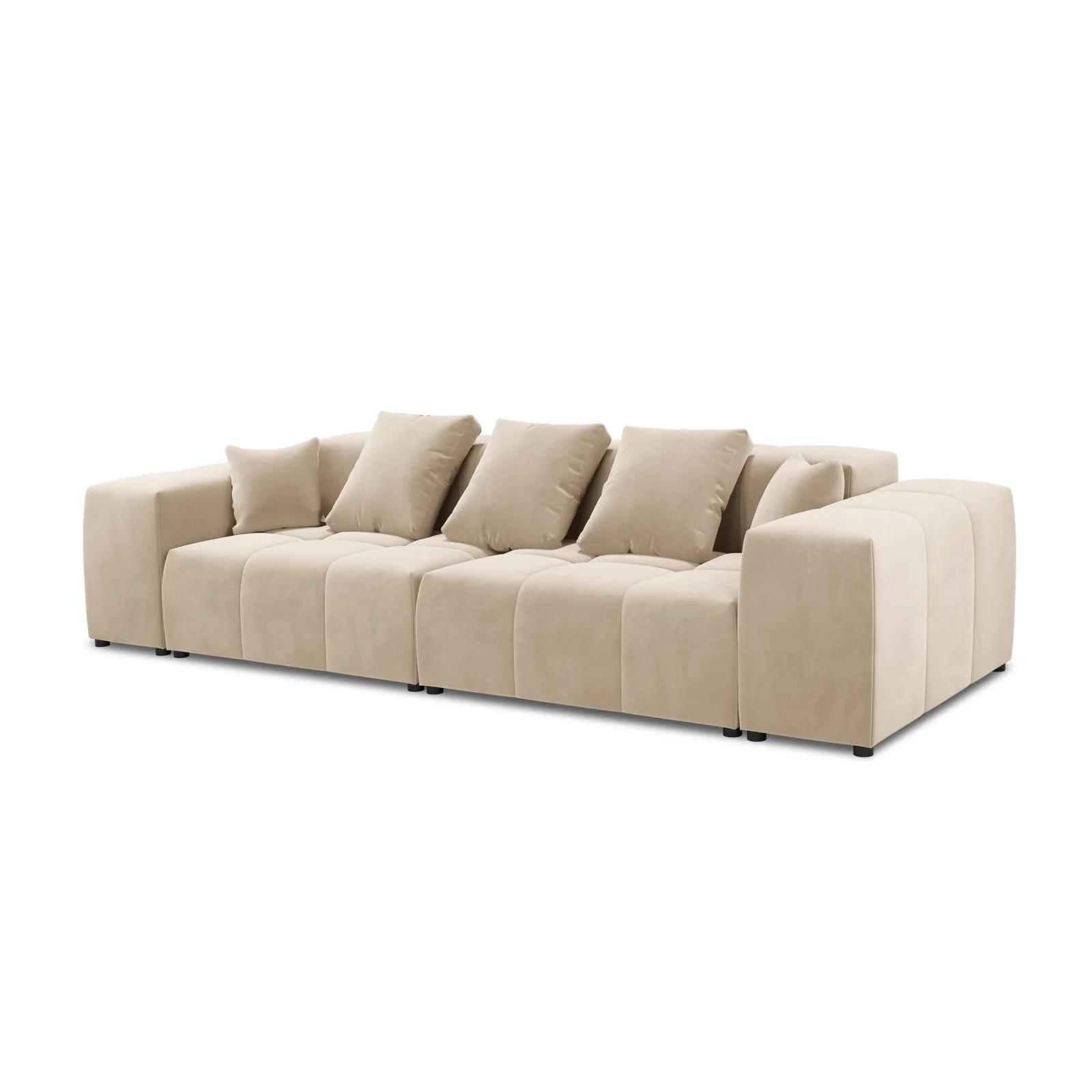 Rome 3-Sitzer Sofa aus Samt oder Strukturstoff, 320x120x75 cm - Image 3