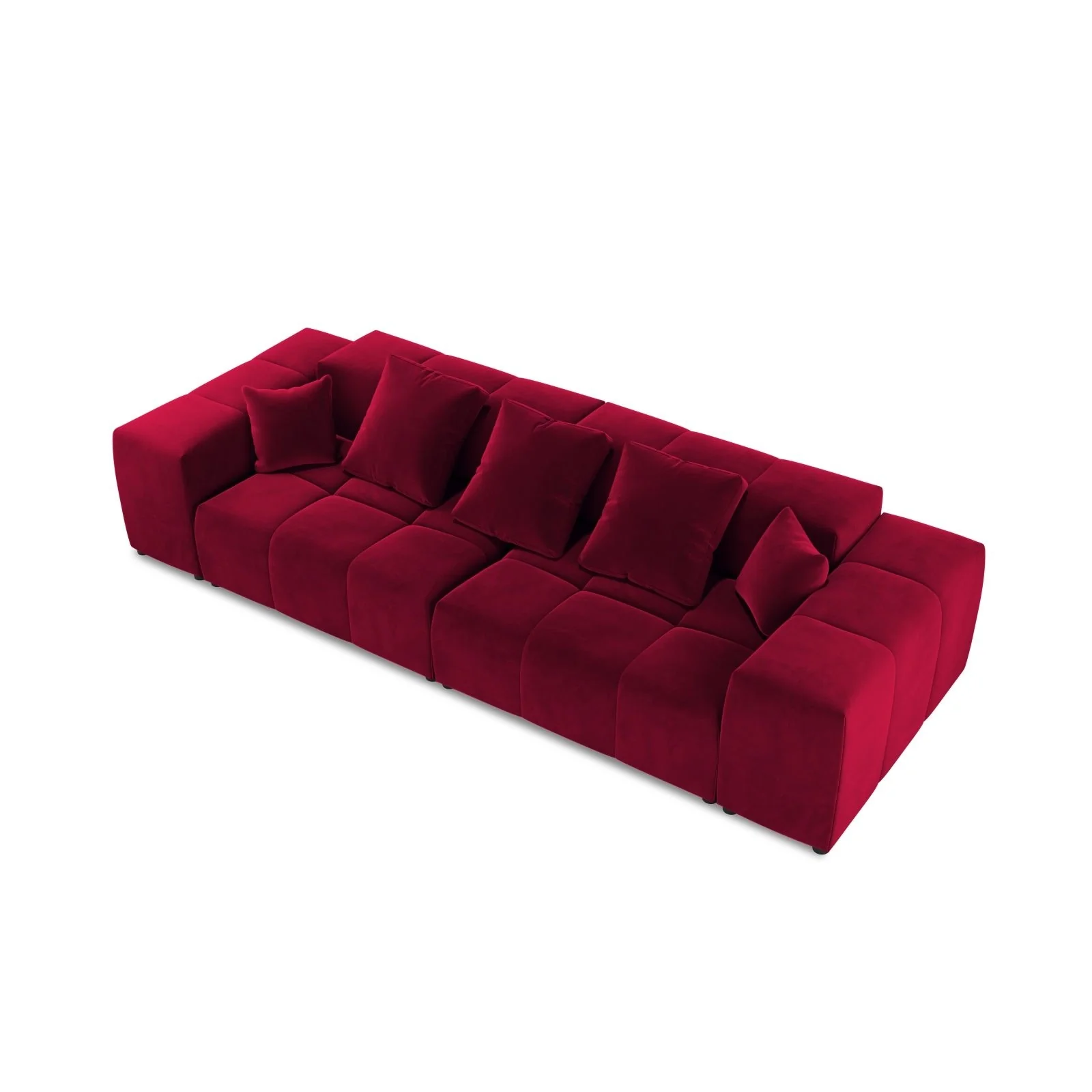 Rome 3-Sitzer Sofa aus Samt oder Strukturstoff, 320x120x75 cm - Image 34