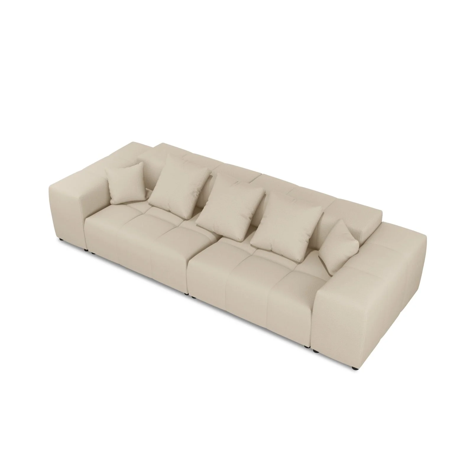 Rome 3-Sitzer Sofa aus Samt oder Strukturstoff, 320x120x75 cm - Image 59