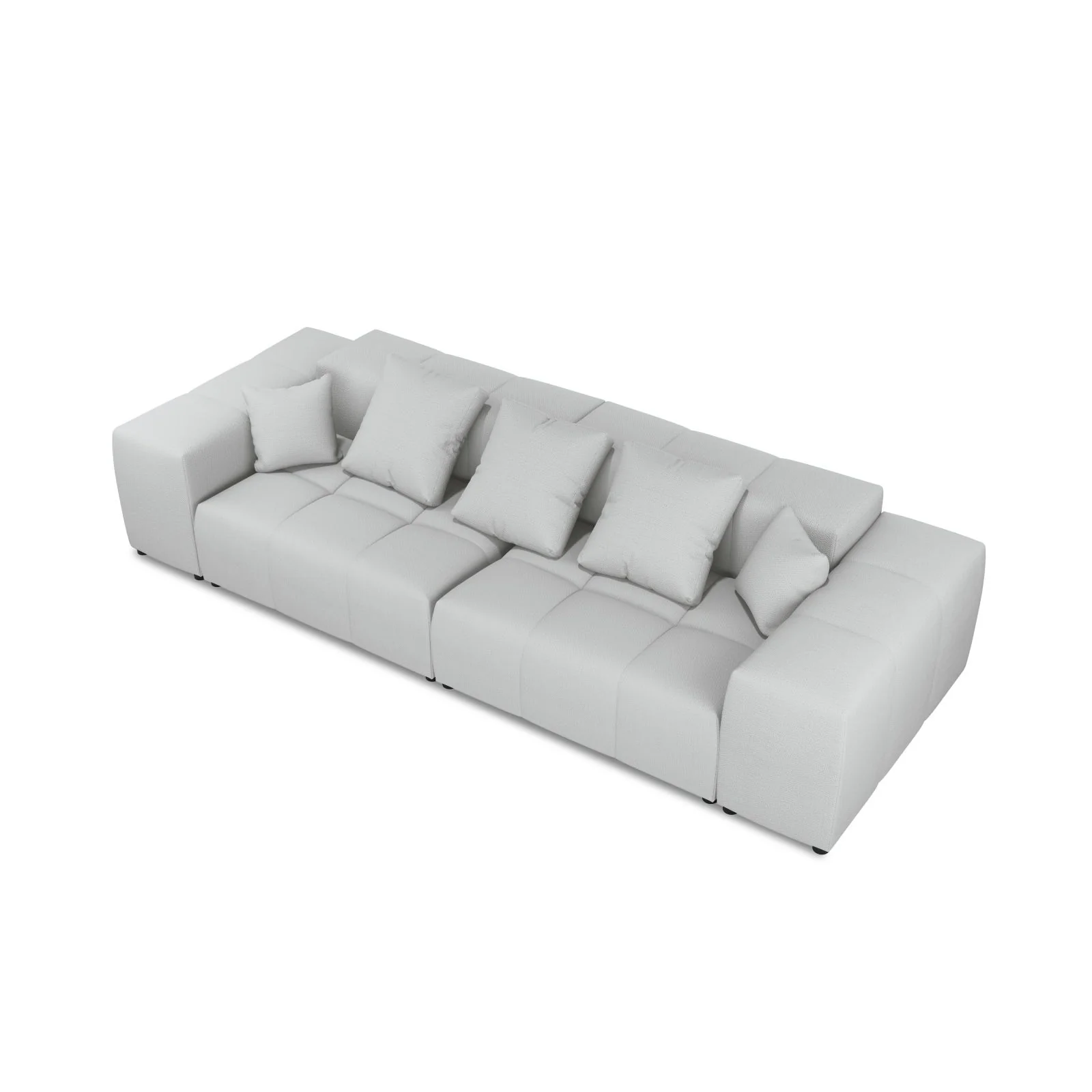 Rome 3-Sitzer Sofa aus Samt oder Strukturstoff, 320x120x75 cm - Image 66