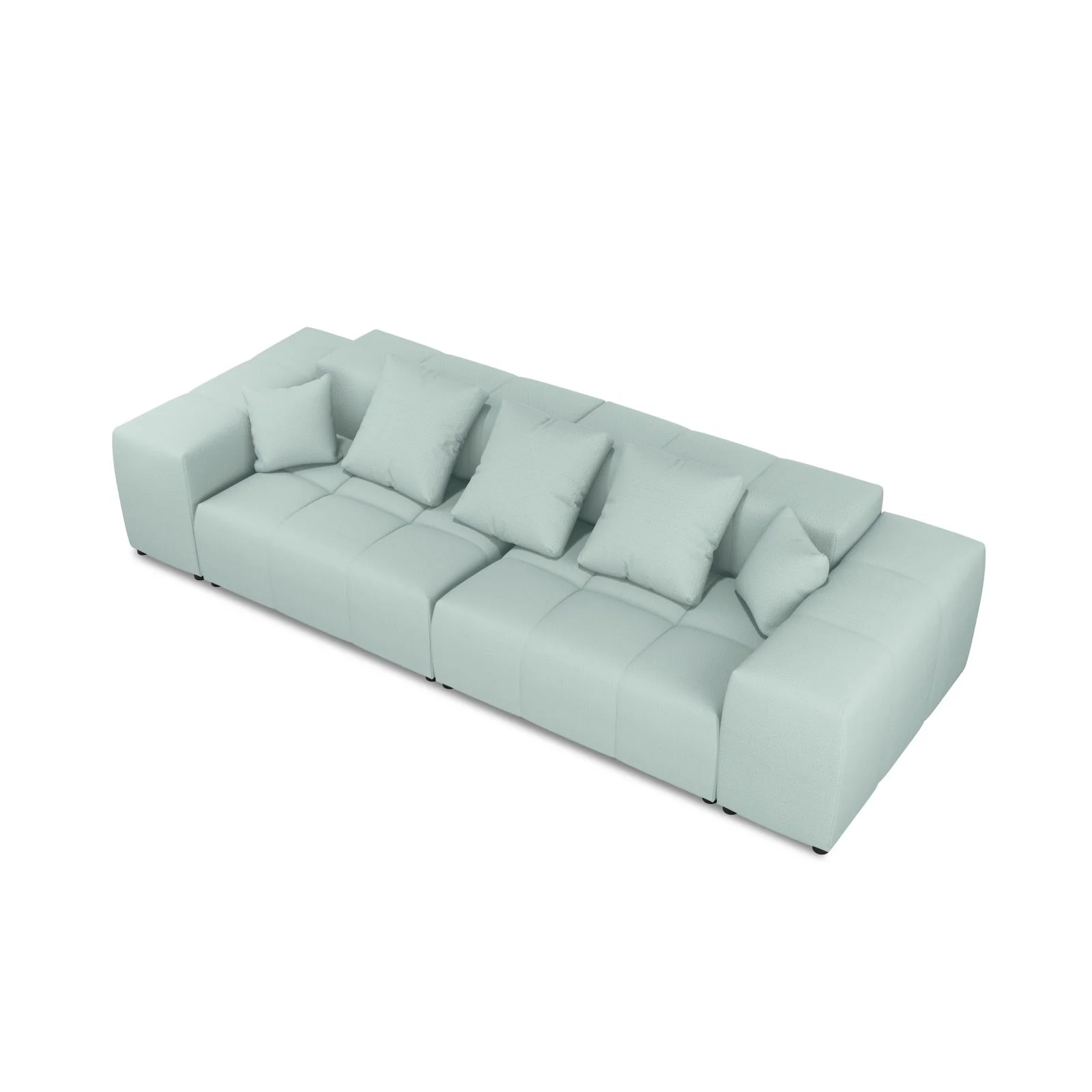 Rome 3-Sitzer Sofa aus Samt oder Strukturstoff, 320x120x75 cm - Image 80