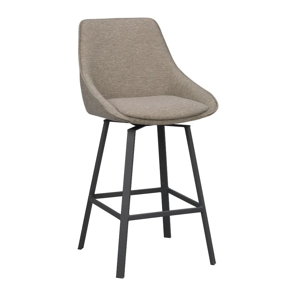 ALISON Barhocker Dunkelbeige/schwarz 48x54x96cm