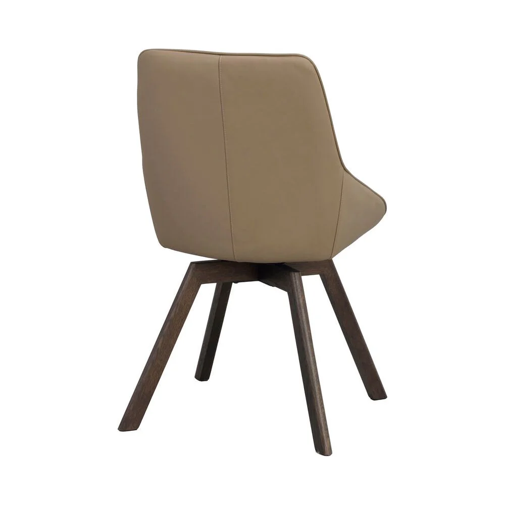 ALISON Essstuhl Beige/braun Leder 51x60x88cm - Image 4