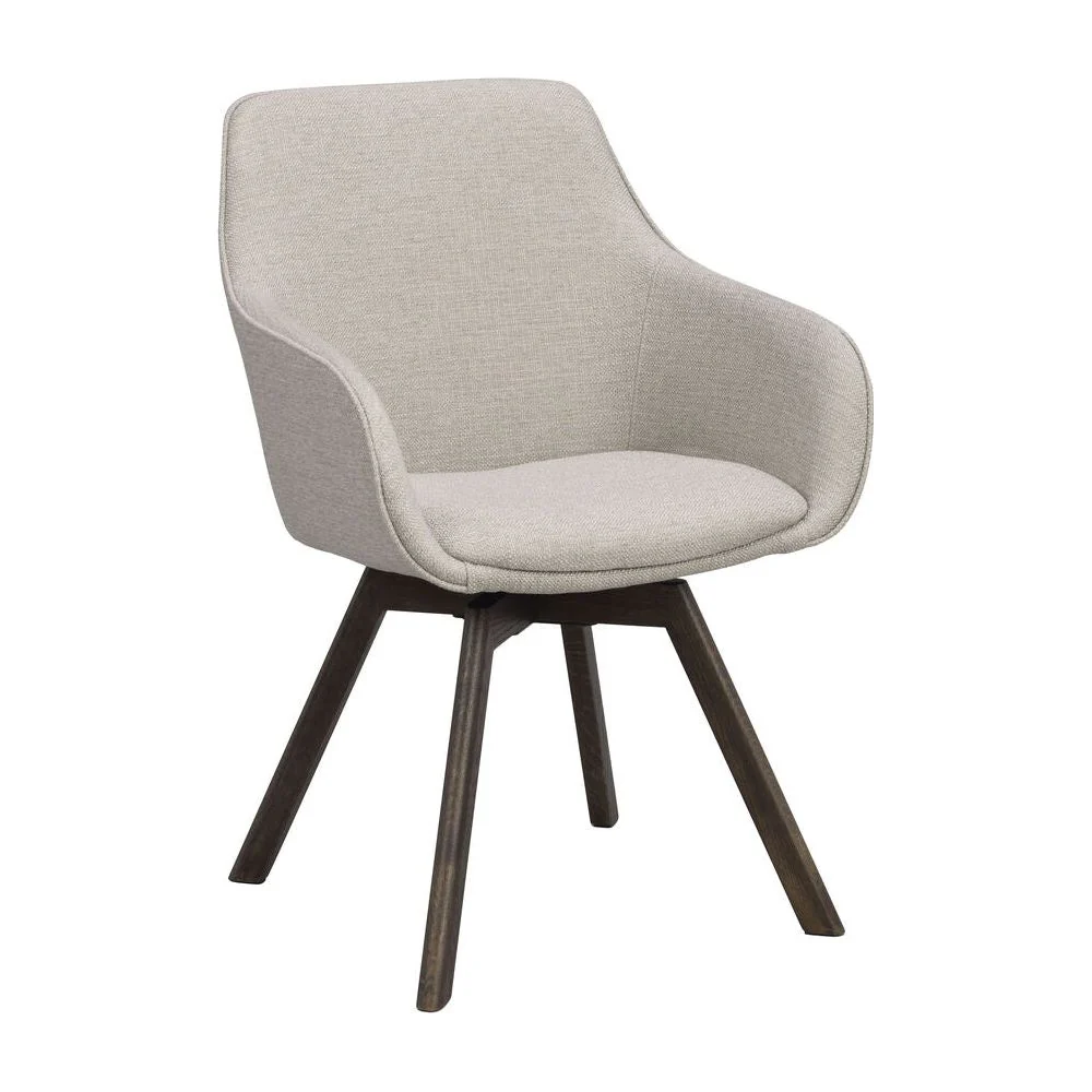 ALISON Essstuhl Beige/braun Stoff 58x60x88cm