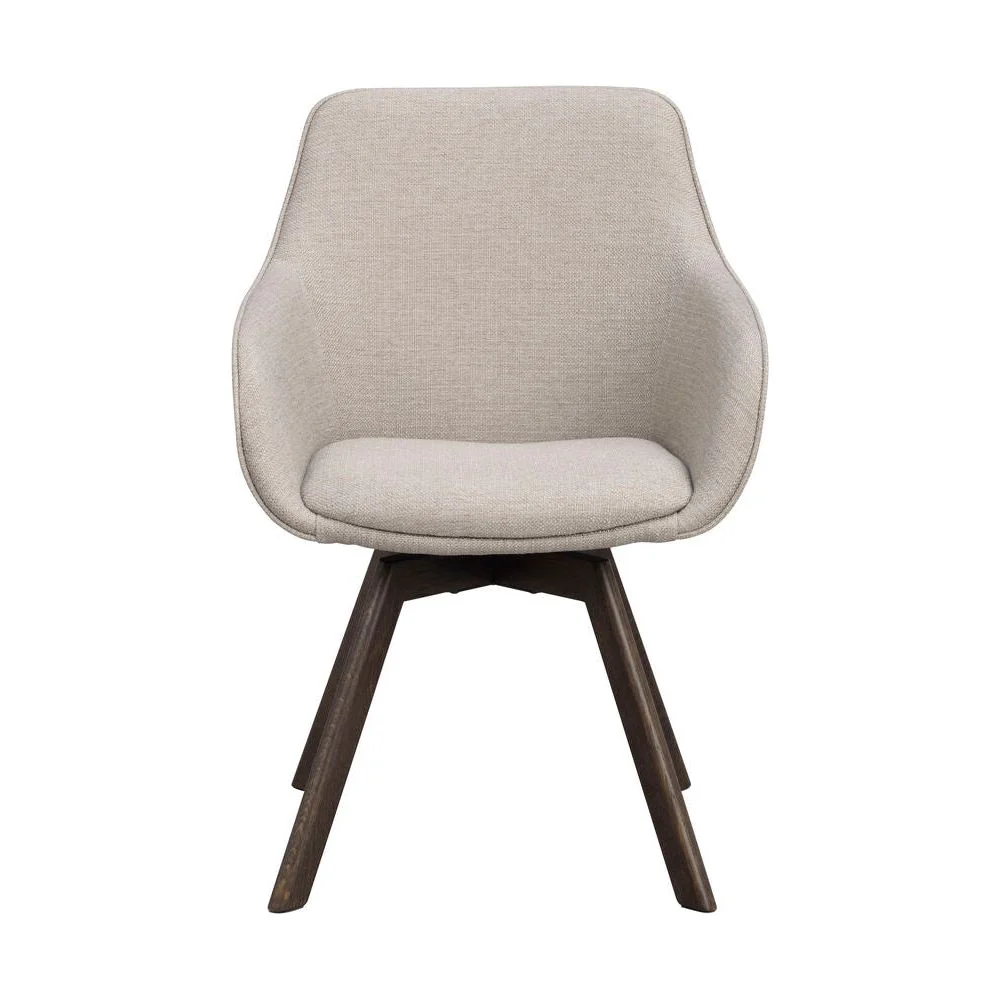ALISON Essstuhl Beige/braun Stoff 58x60x88cm - Image 2