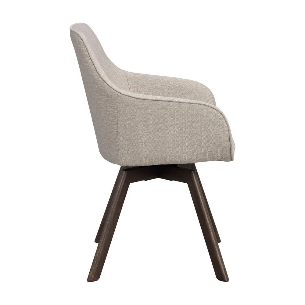 ALISON Essstuhl Beige/braun Stoff 58x60x88cm - Image 3