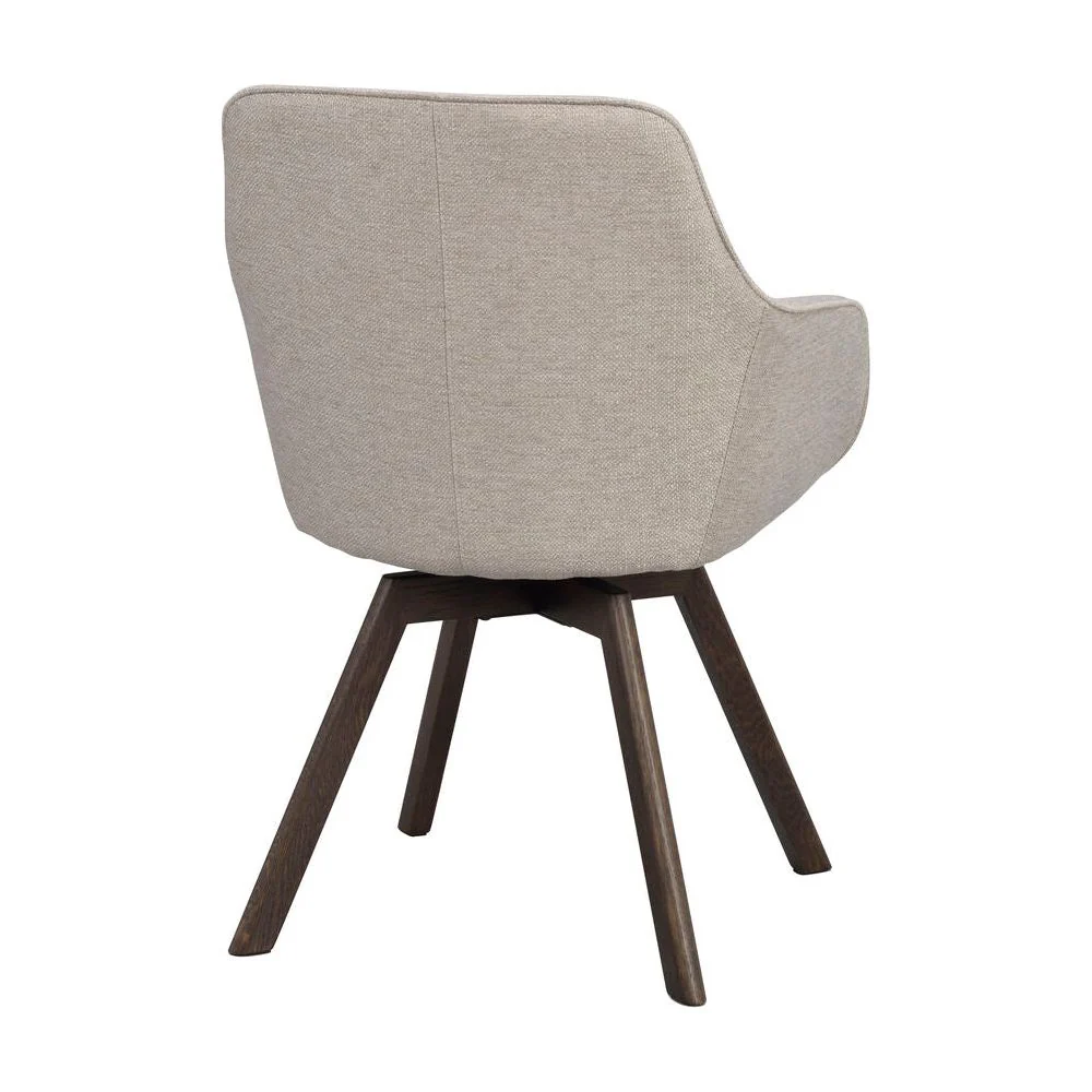 ALISON Essstuhl Beige/braun Stoff 58x60x88cm - Image 4