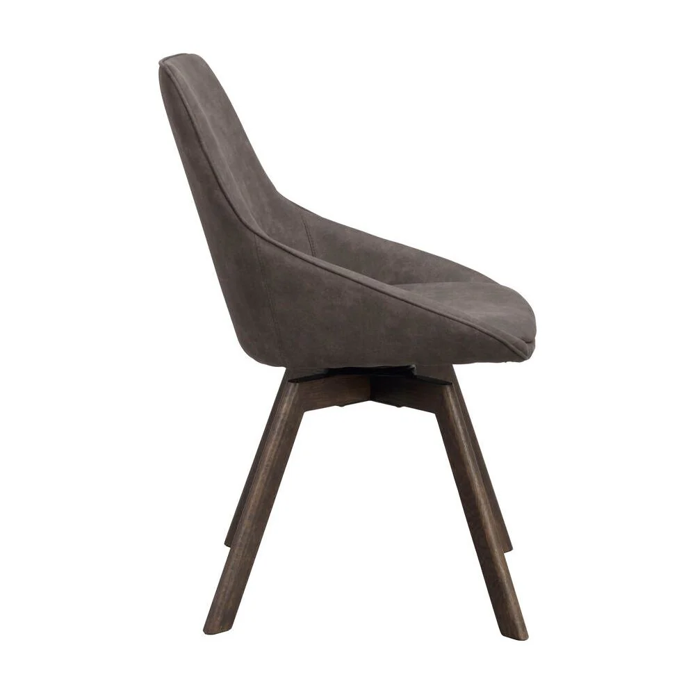 ALISON Essstuhl Dunkelgrau/Braun 51x60x88cm - Image 2