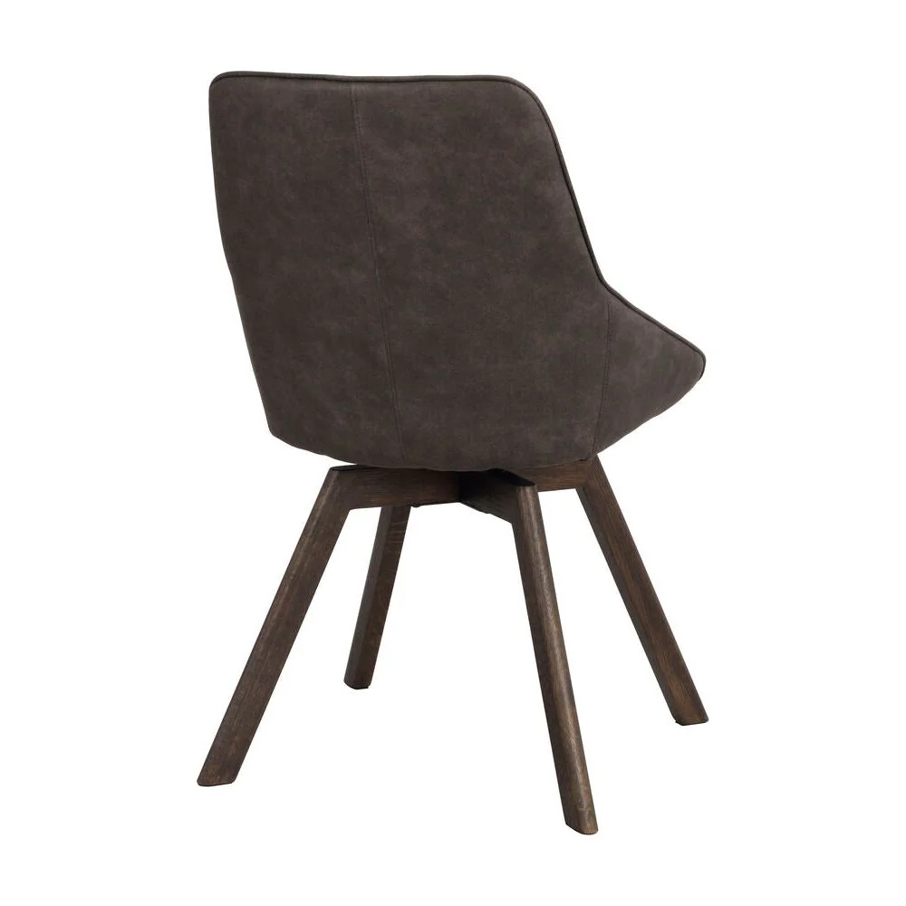 ALISON Essstuhl Dunkelgrau/Braun 51x60x88cm - Image 4