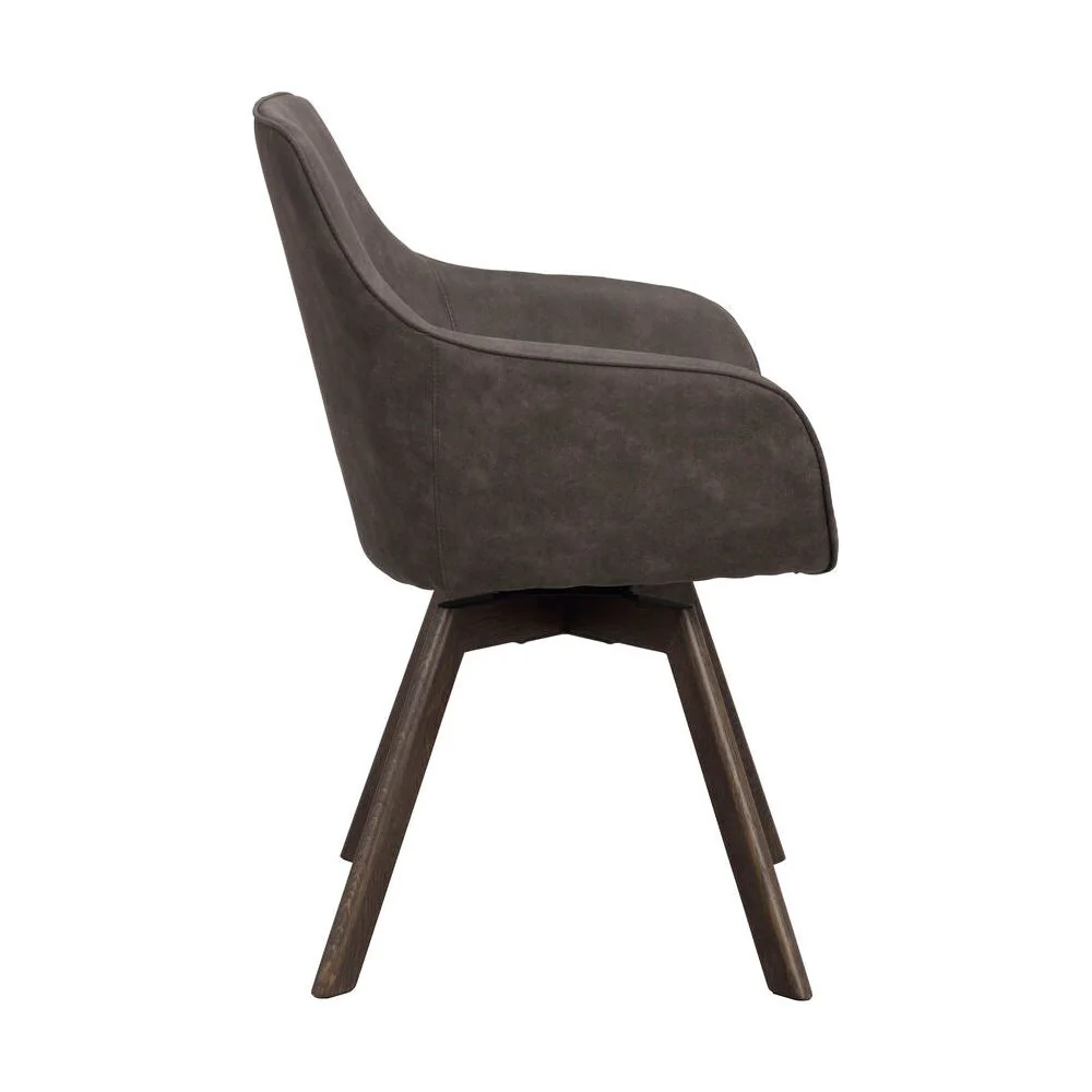 ALISON Essstuhl Dunkelgrau/Braun 58x60x88cm - Image 3