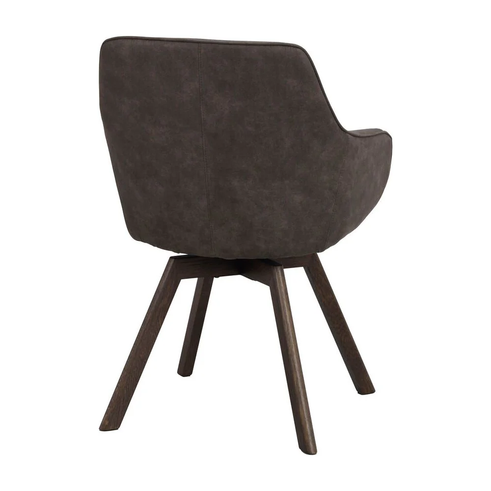 ALISON Essstuhl Dunkelgrau/Braun 58x60x88cm - Image 4