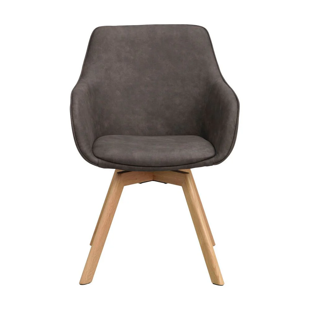 ALISON Essstuhl Dunkelgrau/Eiche 58x60x88cm - Image 2
