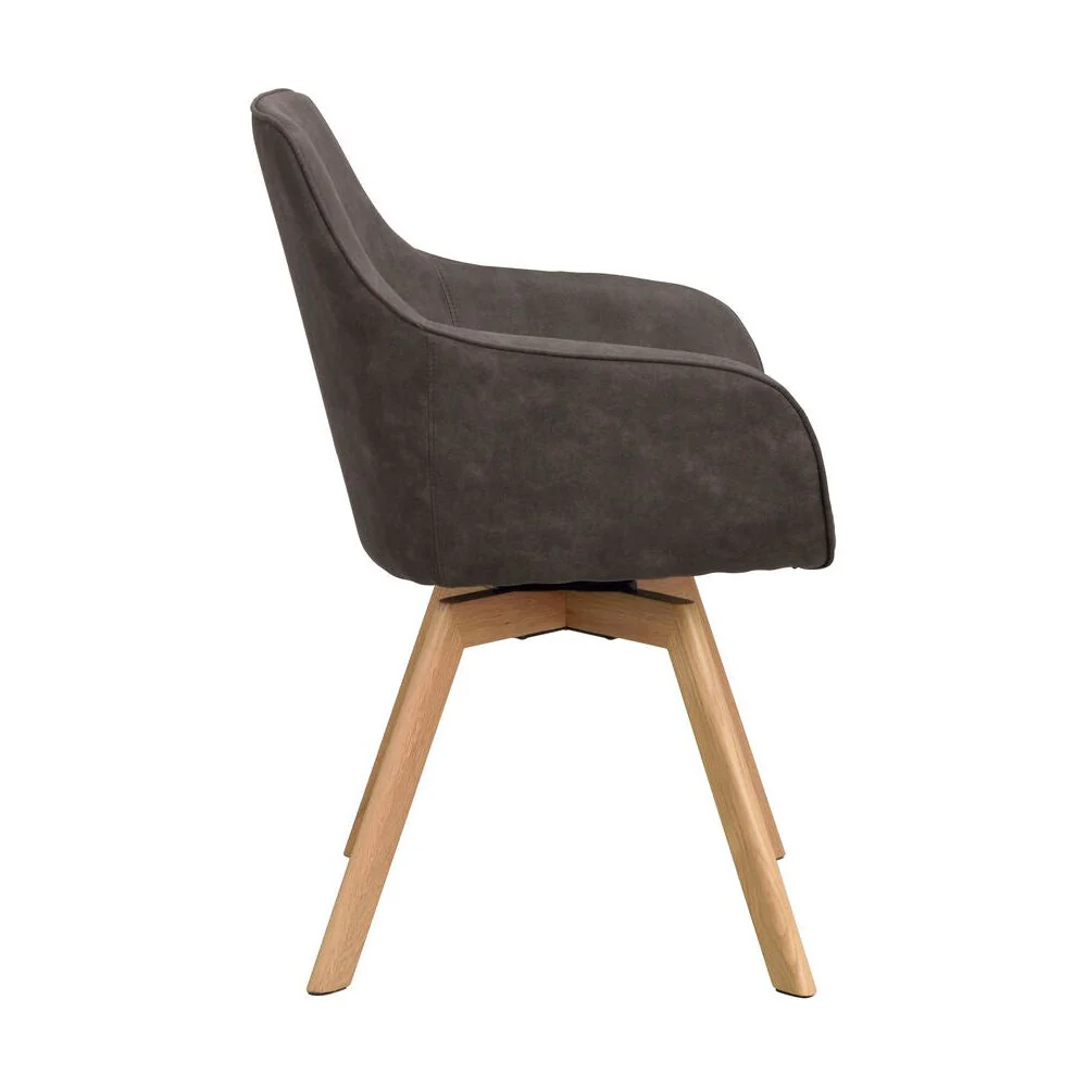 ALISON Essstuhl Dunkelgrau/Eiche 58x60x88cm - Image 3