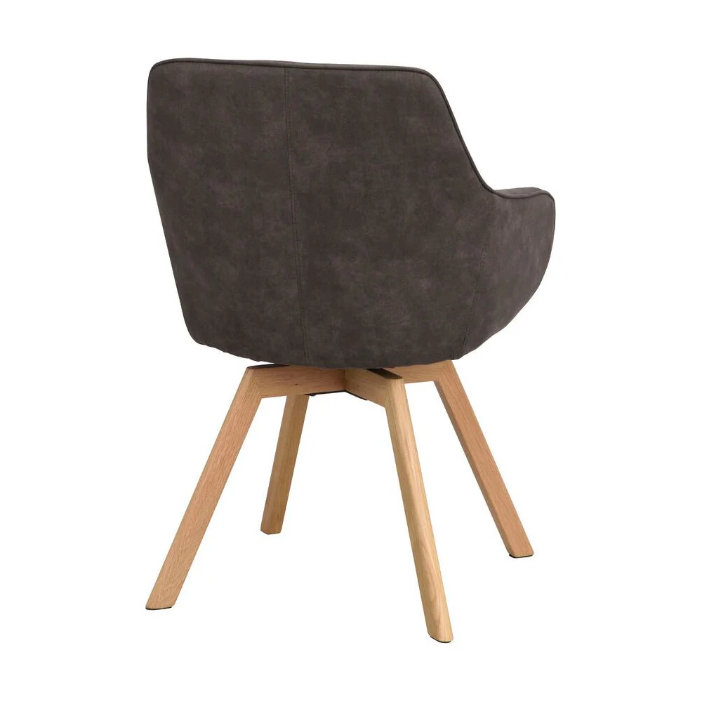 ALISON Essstuhl Dunkelgrau/Eiche 58x60x88cm - Image 4