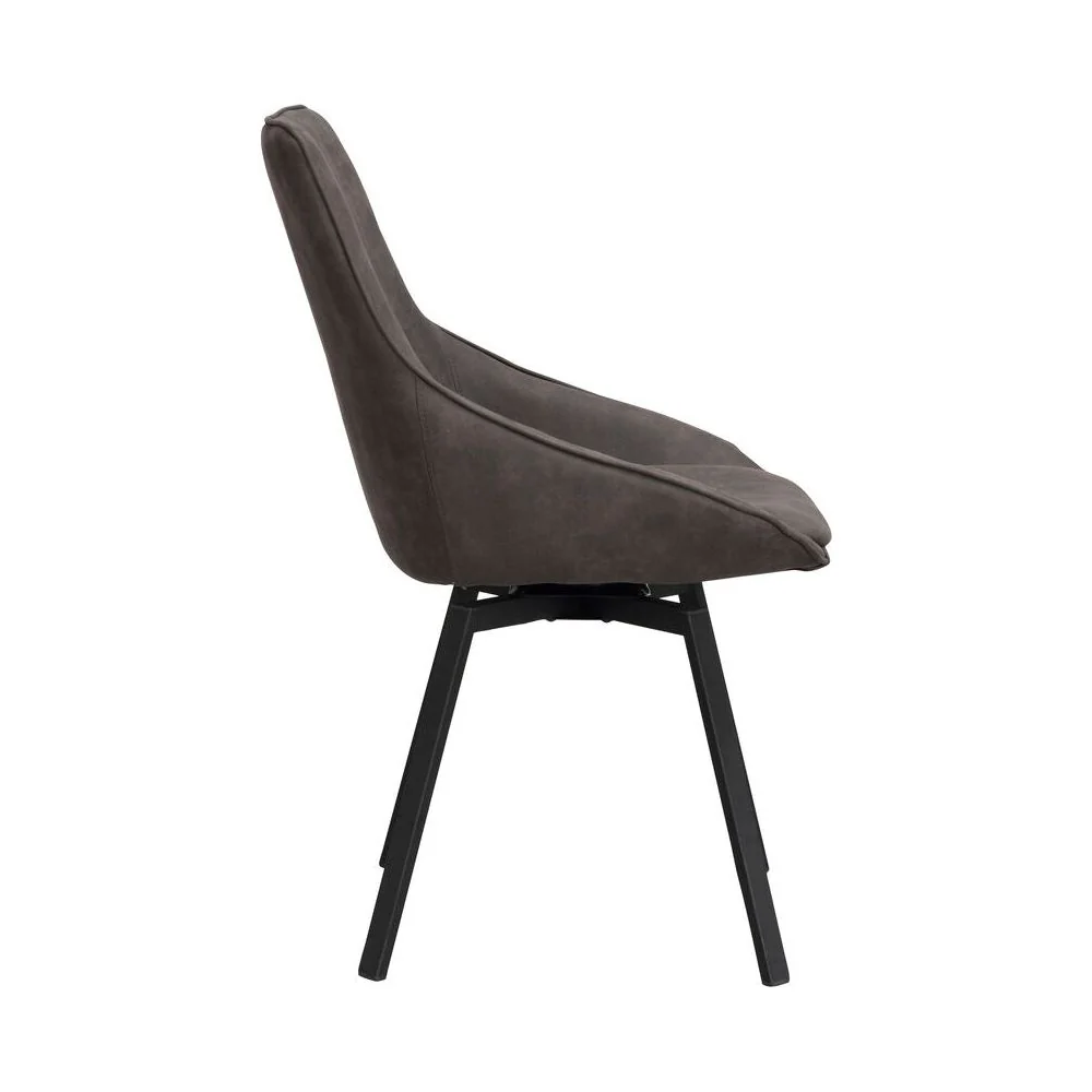 ALISON Essstuhl Dunkelgrau/Schwarz 51x60x87cm - Image 6