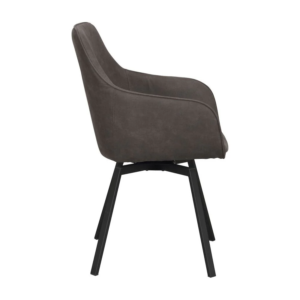 ALISON Essstuhl Dunkelgrau/Schwarz 58x59x89cm - Image 4