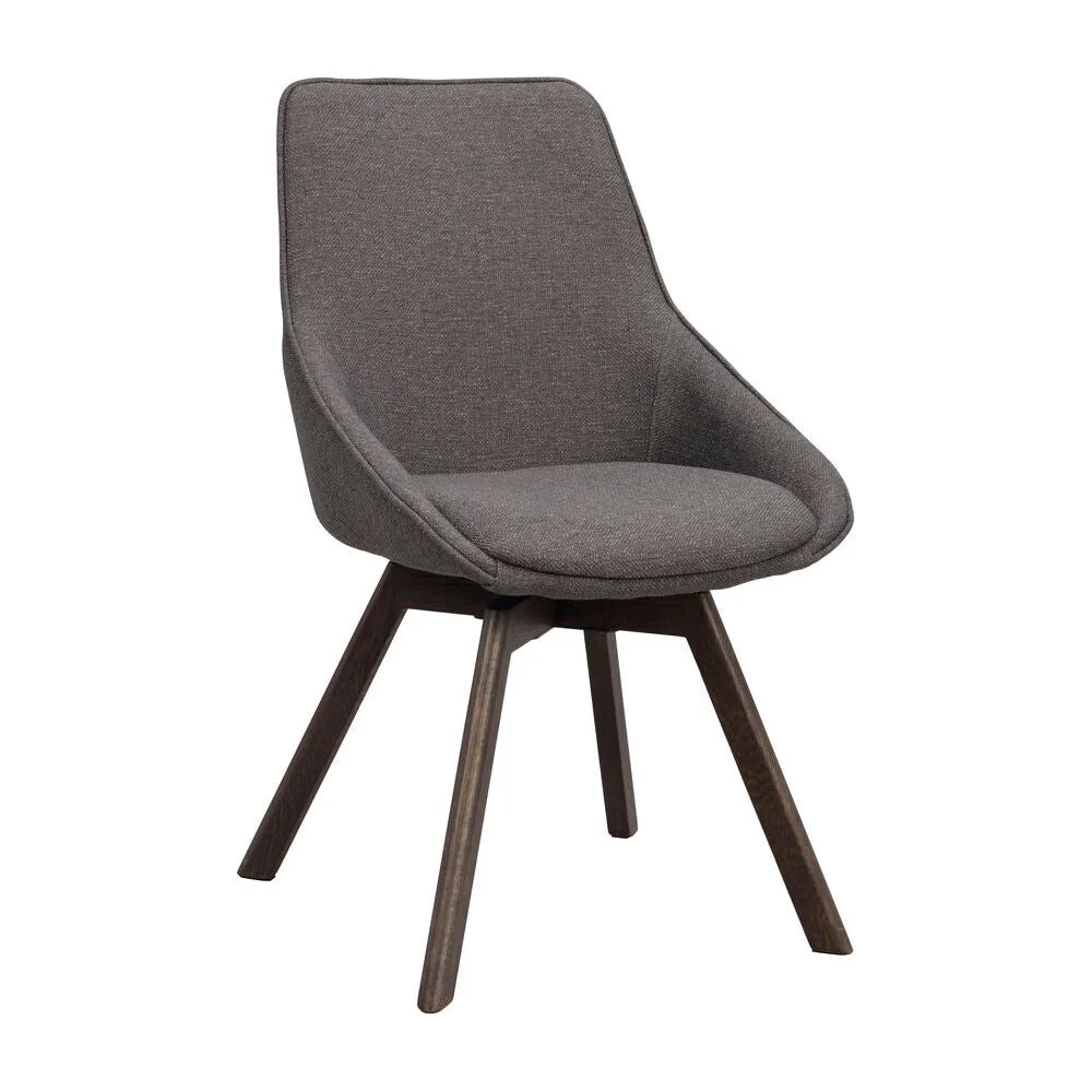 ALISON Essstuhl Grau/Braun 51x60x88cm