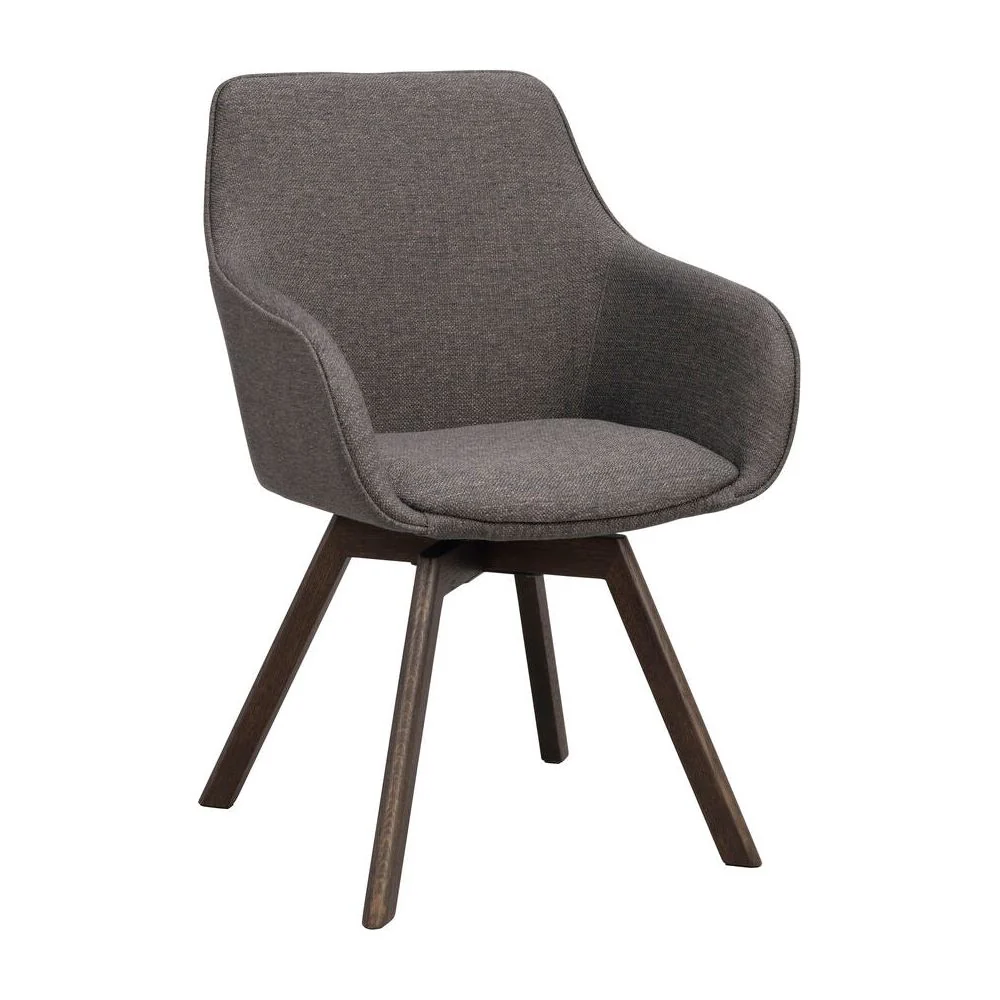 ALISON Essstuhl Grau/Braun 58x60x88cm
