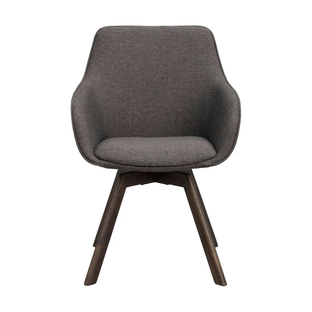 ALISON Essstuhl Grau/Braun 58x60x88cm - Image 2