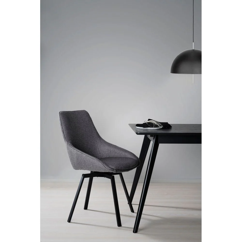 ALISON Essstuhl Grau/Schwarz 51x60x87cm - Image 3