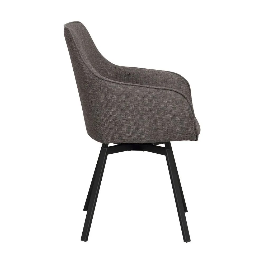 ALISON Essstuhl Grau/Schwarz 58x59x89cm - Image 4