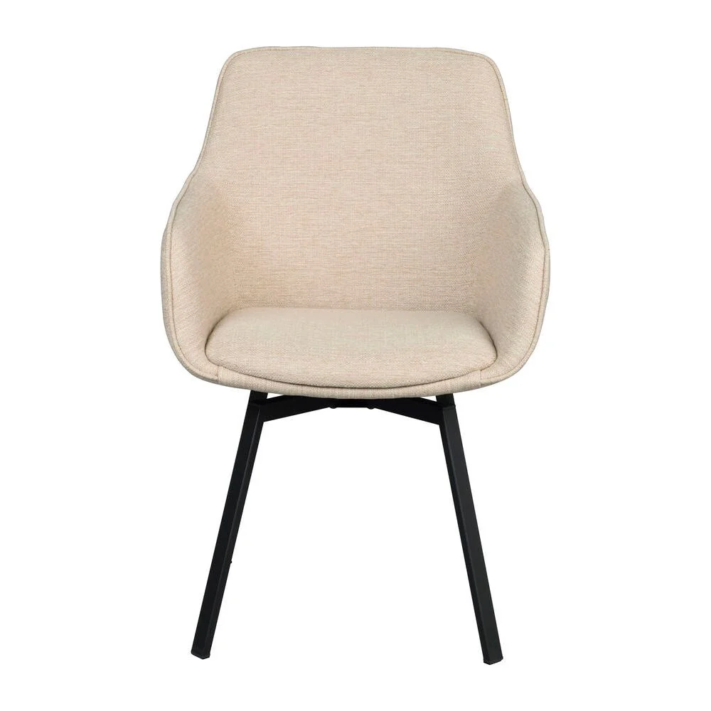 ALISON Essstuhl Hellbeige/Schwarz 58x59x89cm - Image 4