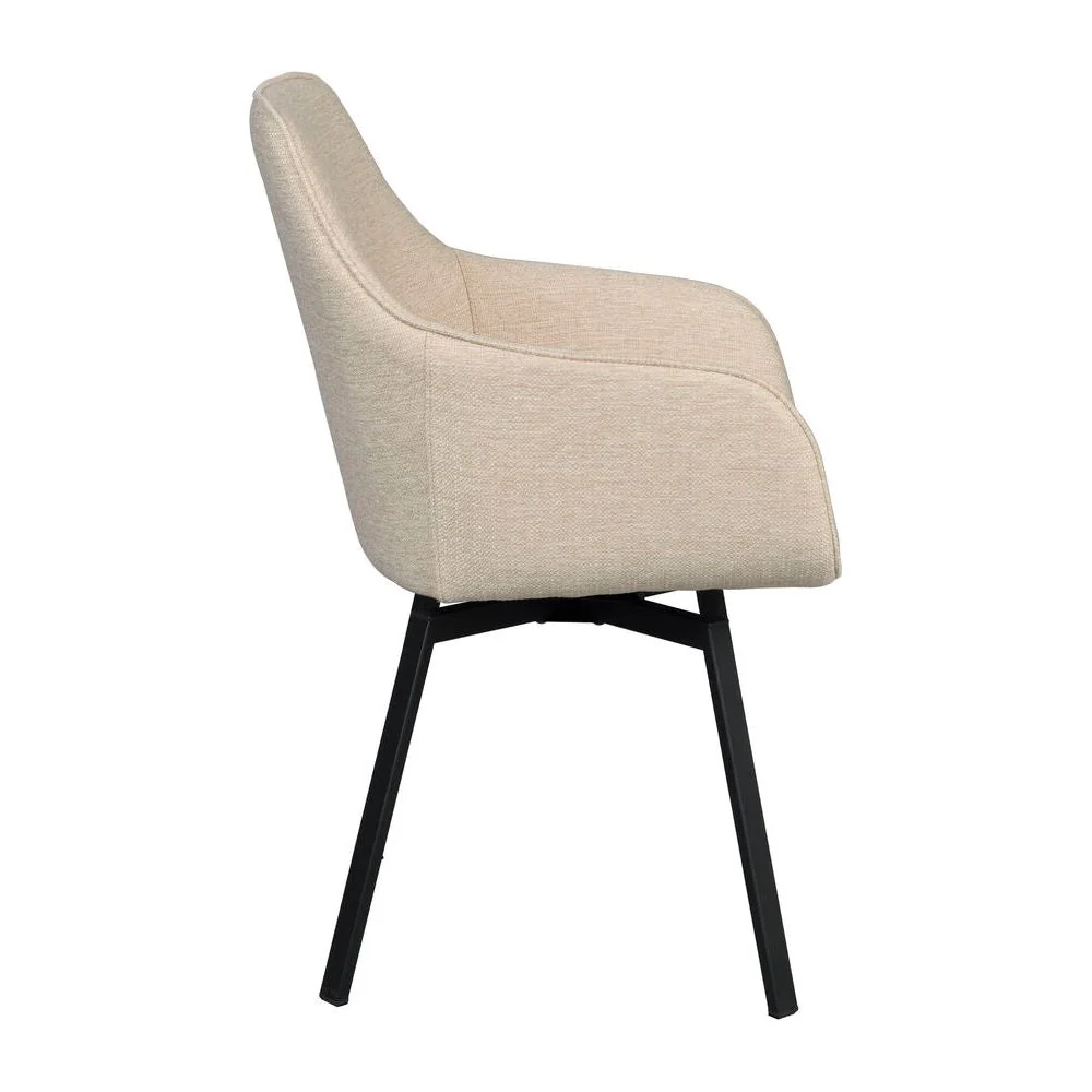 ALISON Essstuhl Hellbeige/Schwarz 58x59x89cm - Image 5