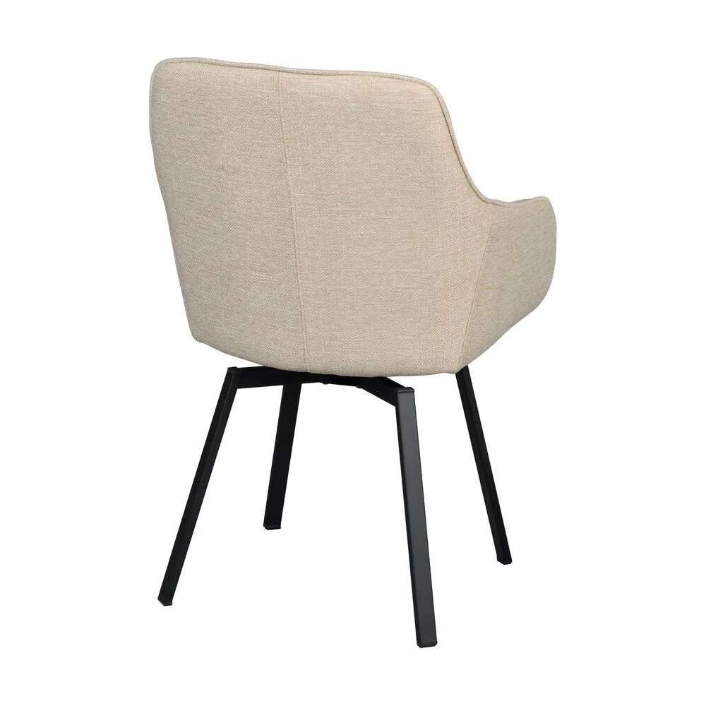 ALISON Essstuhl Hellbeige/Schwarz 58x59x89cm - Image 6