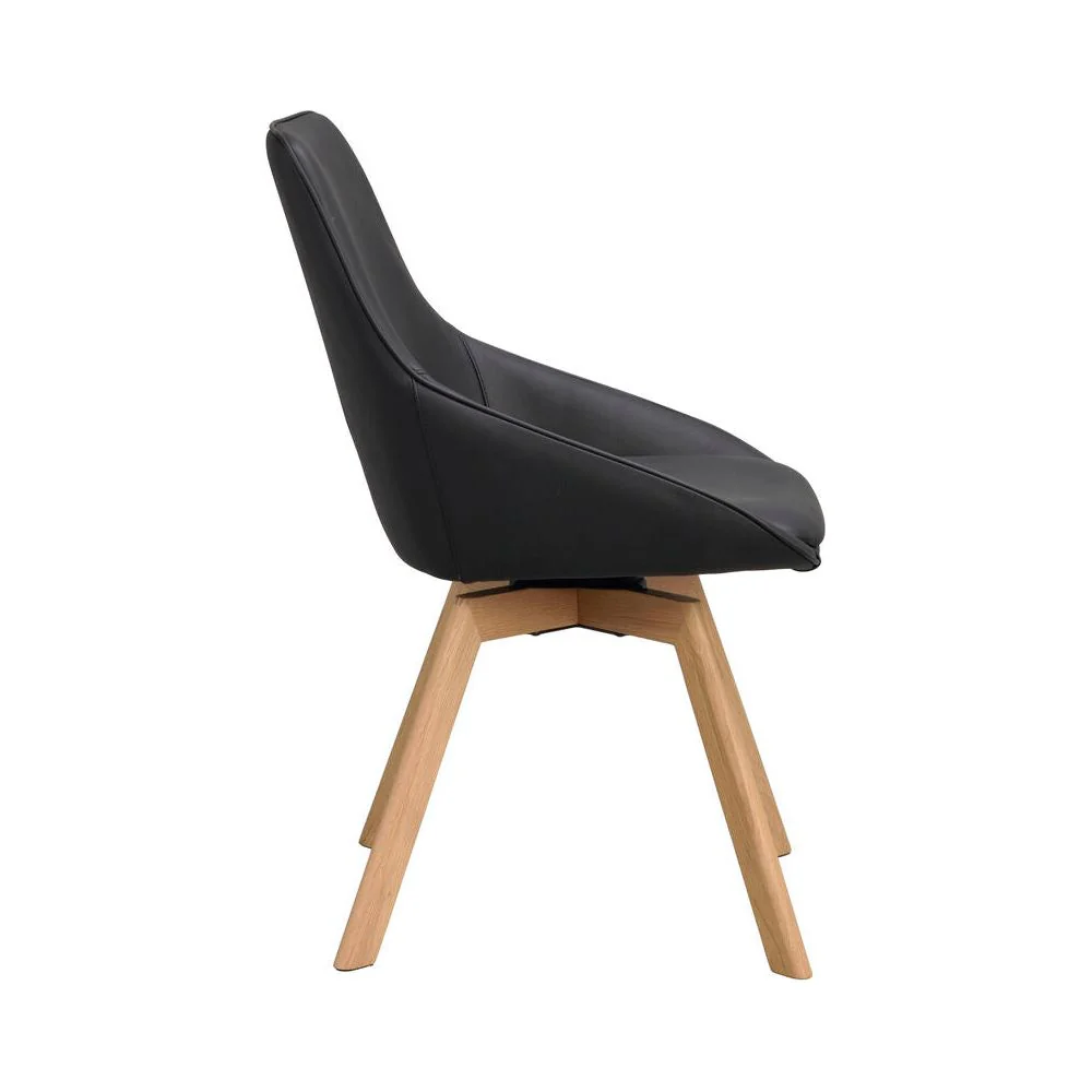 ALISON Essstuhl Schwarz/Eiche 51x60x88cm - Image 2