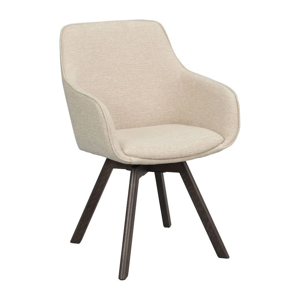 ALISON Esszimmerstuhl Hellbeige/Braun 58x60x88cm