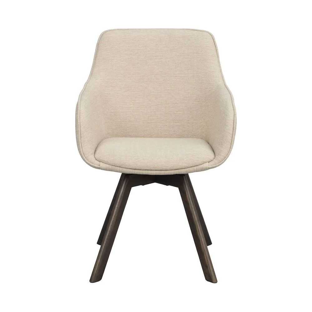 ALISON Esszimmerstuhl Hellbeige/Braun 58x60x88cm - Image 2