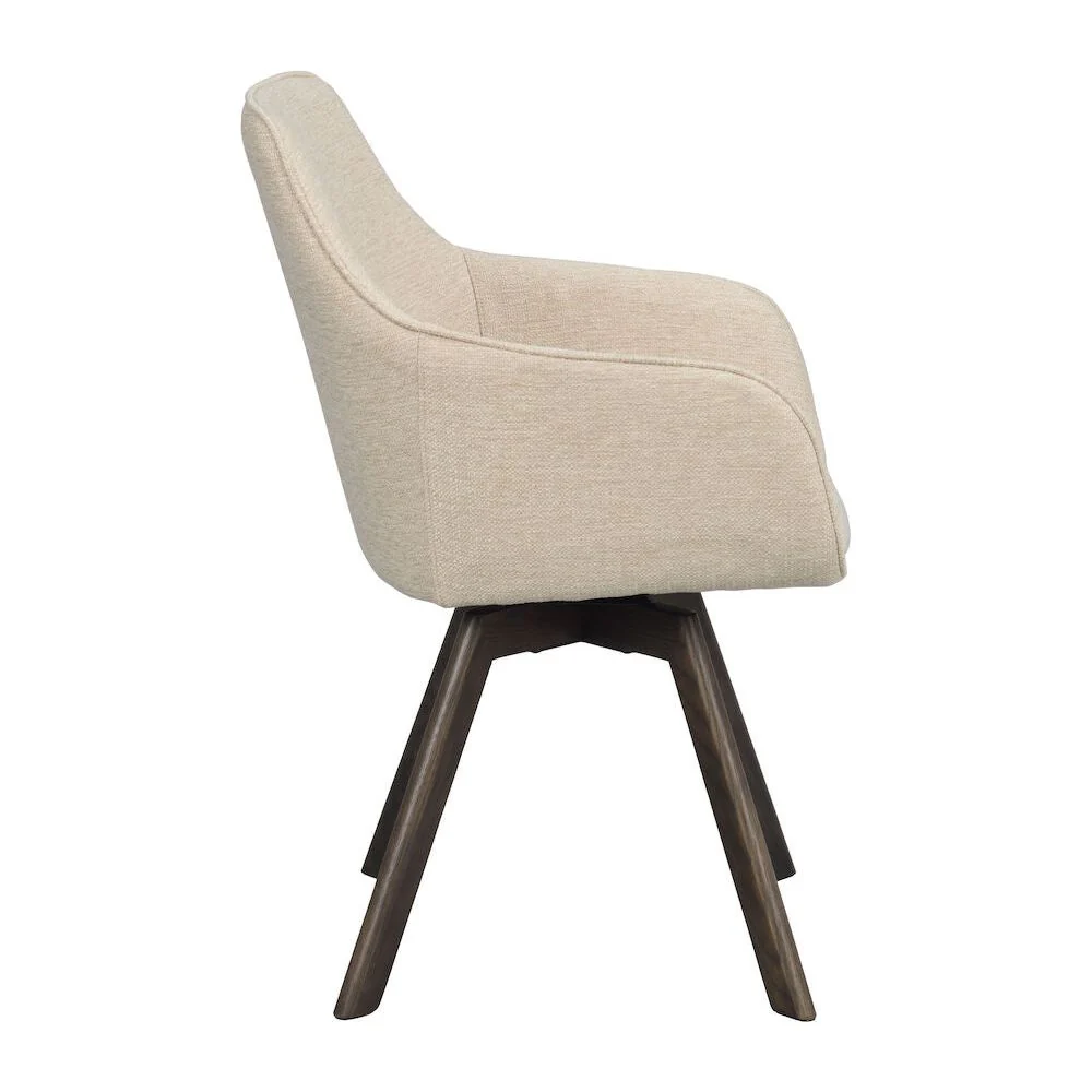 ALISON Esszimmerstuhl Hellbeige/Braun 58x60x88cm - Image 3