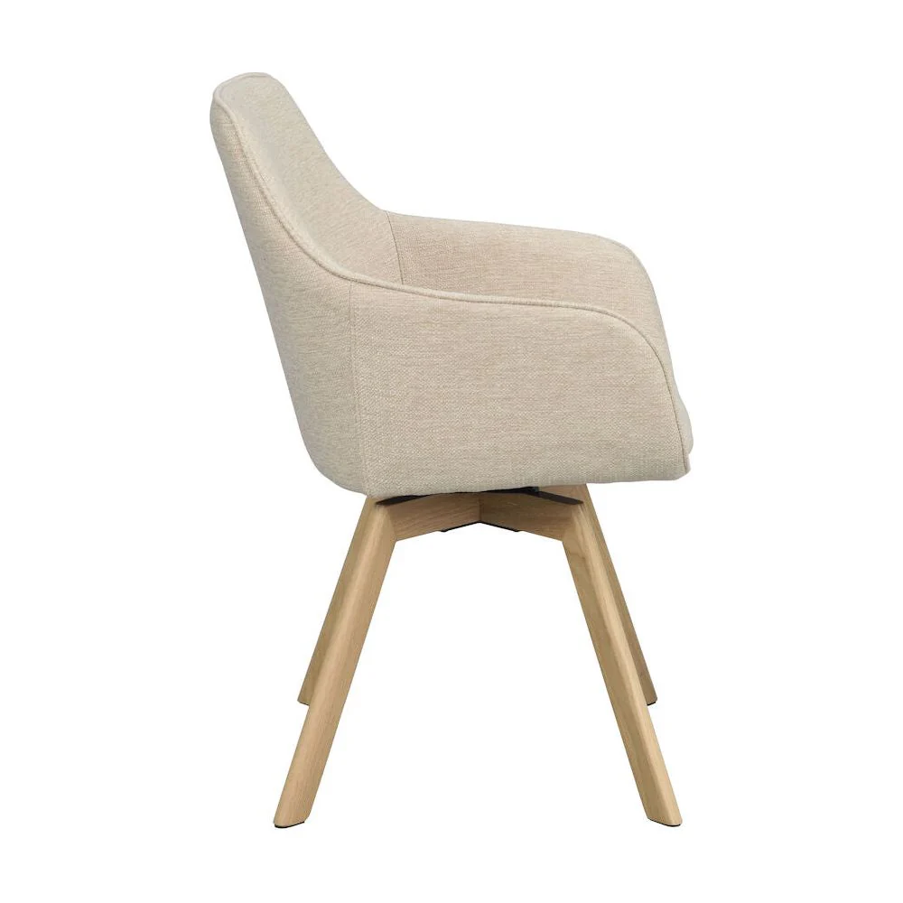 ALISON Esszimmerstuhl Hellbeige/Eiche 58x60x88cm - Image 4