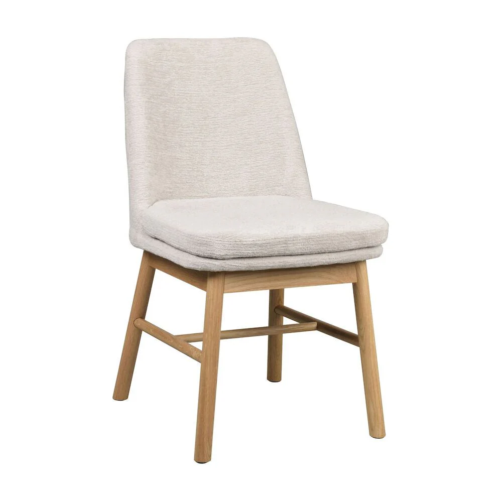 AMESBURY Esszimmerstuhl Hellbeige/Eiche 49x58x84cm