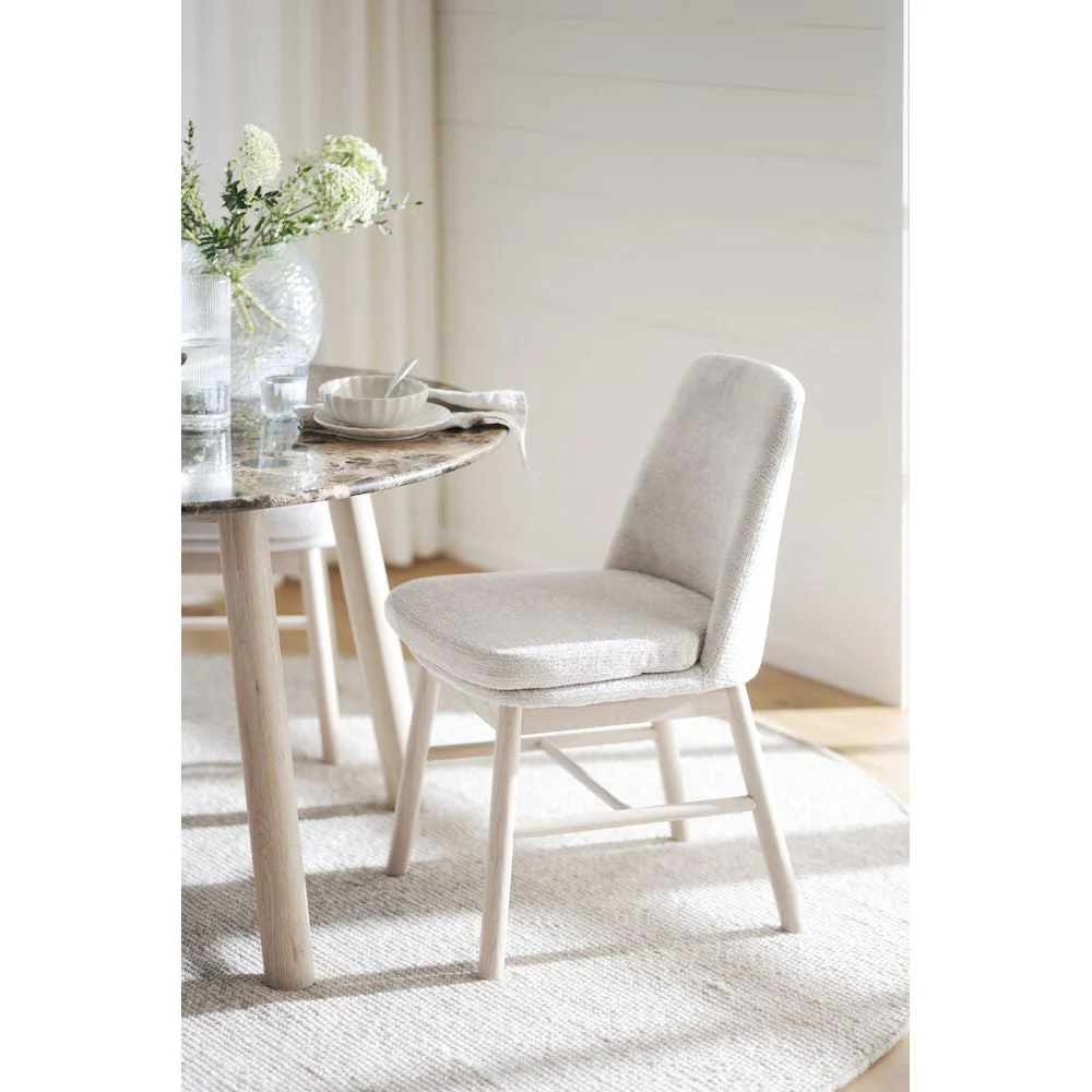 AMESBURY Esszimmerstuhl Hellbeige/weiß pigmentiert 49x58x84cm - Image 5
