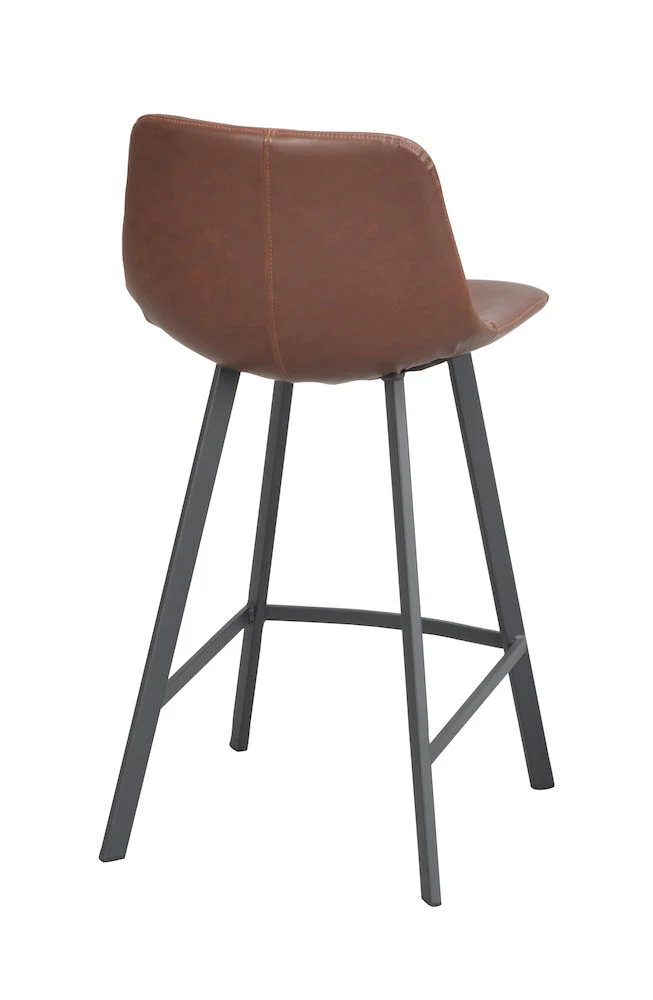 AUBURN Barhocker Braun/Schwarz 45x50x89cm - Image 5