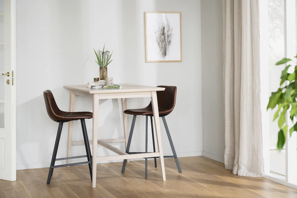 AUBURN Barhocker Braun/Schwarz 45x50x89cm - Image 7