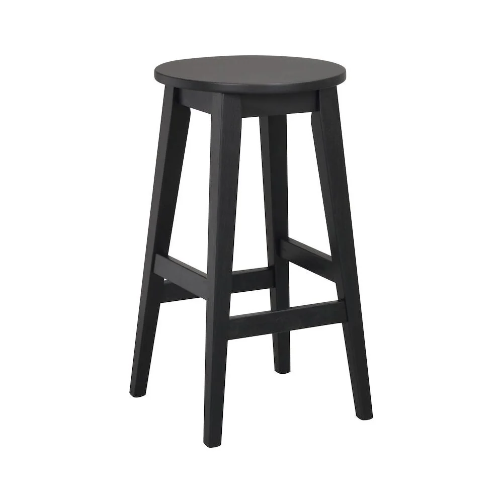 AUSTIN Hocker Schwarz 35x35x65cm