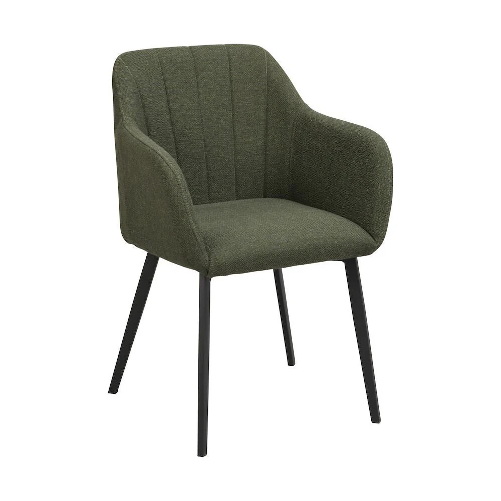 BOLTON Esszimmerstuhl Grün/Schwarz 56x60x82cm