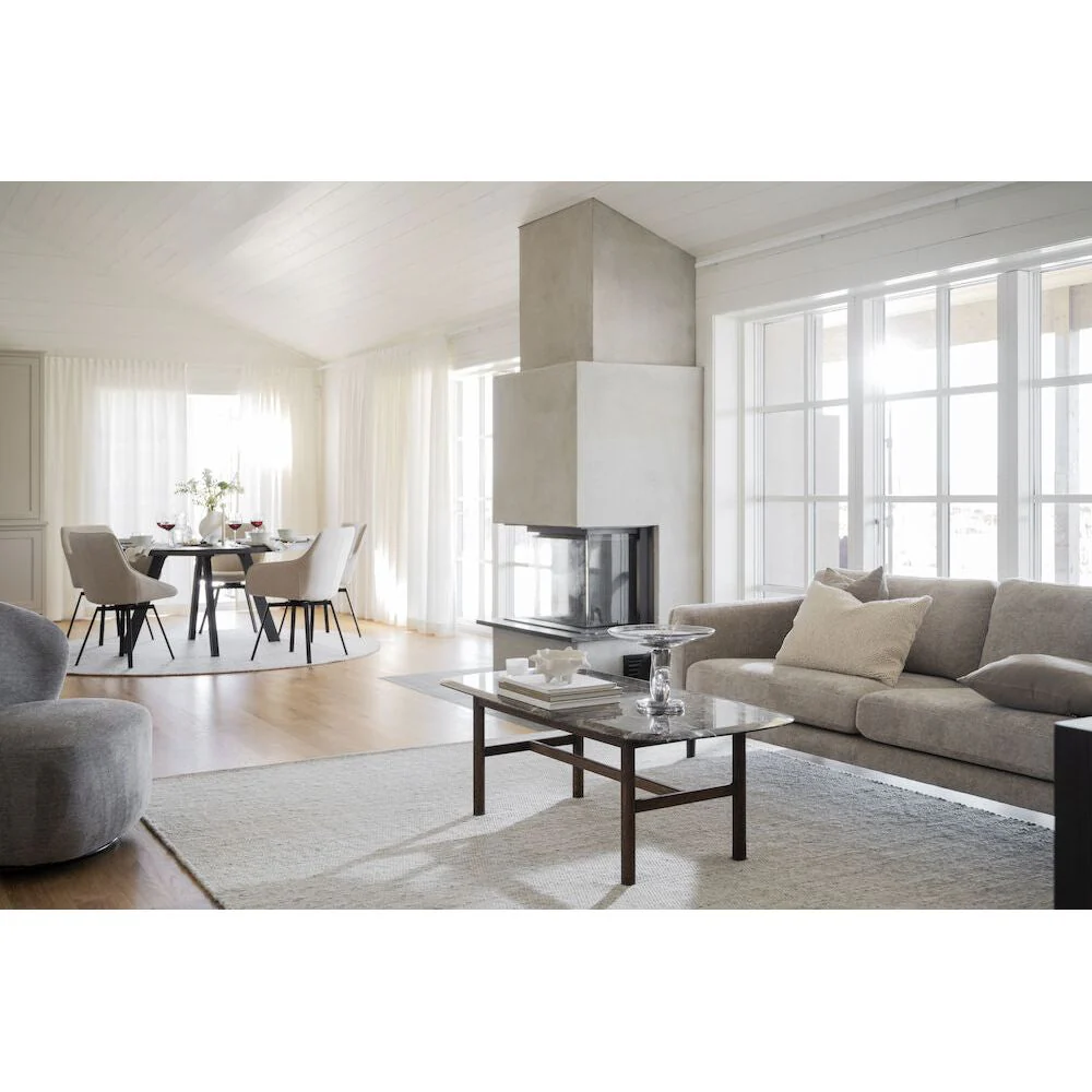 BRADEN 3-Sitzer-Sofa Hellbeige/Braun 216x87x78cm - Image 3