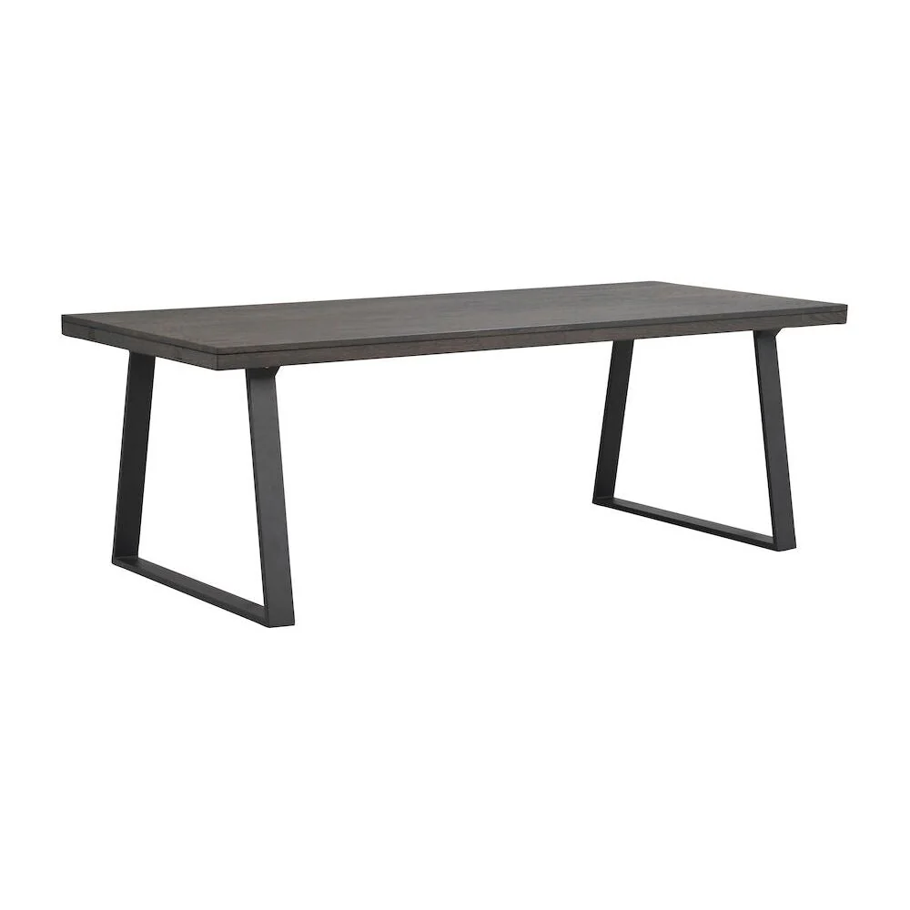 BROOKLYN Esstisch Dunkelbraun/Schwarz 220-320x95x75cm