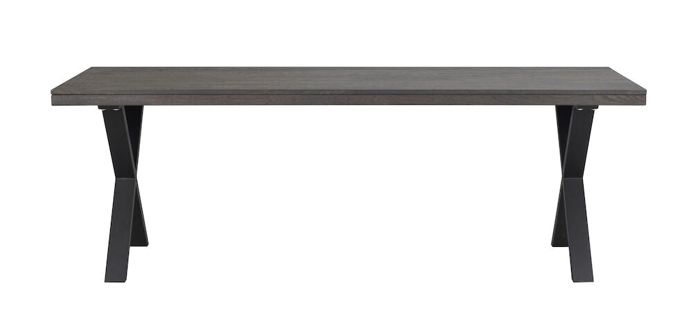 BROOKLYN Esstisch Dunkelbraun/Schwarz X-Beine 220-320x95x75cm - Image 3
